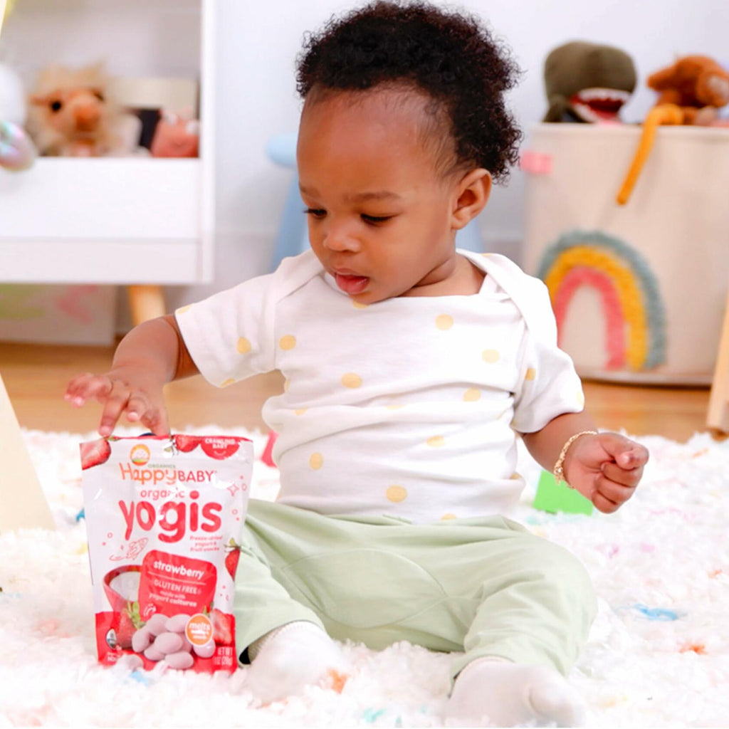 Happy Baby Organics Yogis Freeze-Dried Yogurt Fruit Snacks 3 Flavor 3oz Pack
