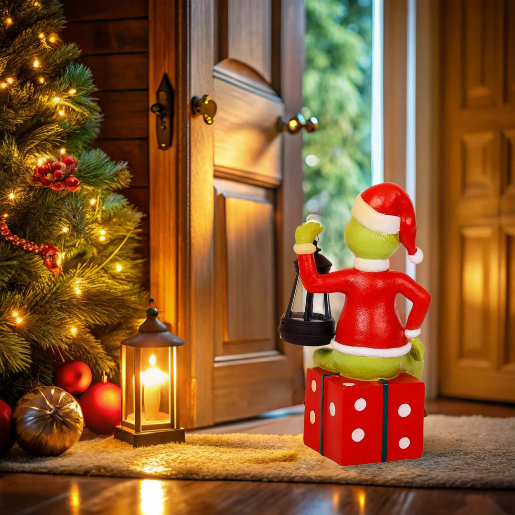 PopMeme Christmas Garden Statues Solar Lights Outdoor Lawn Decor Figurine