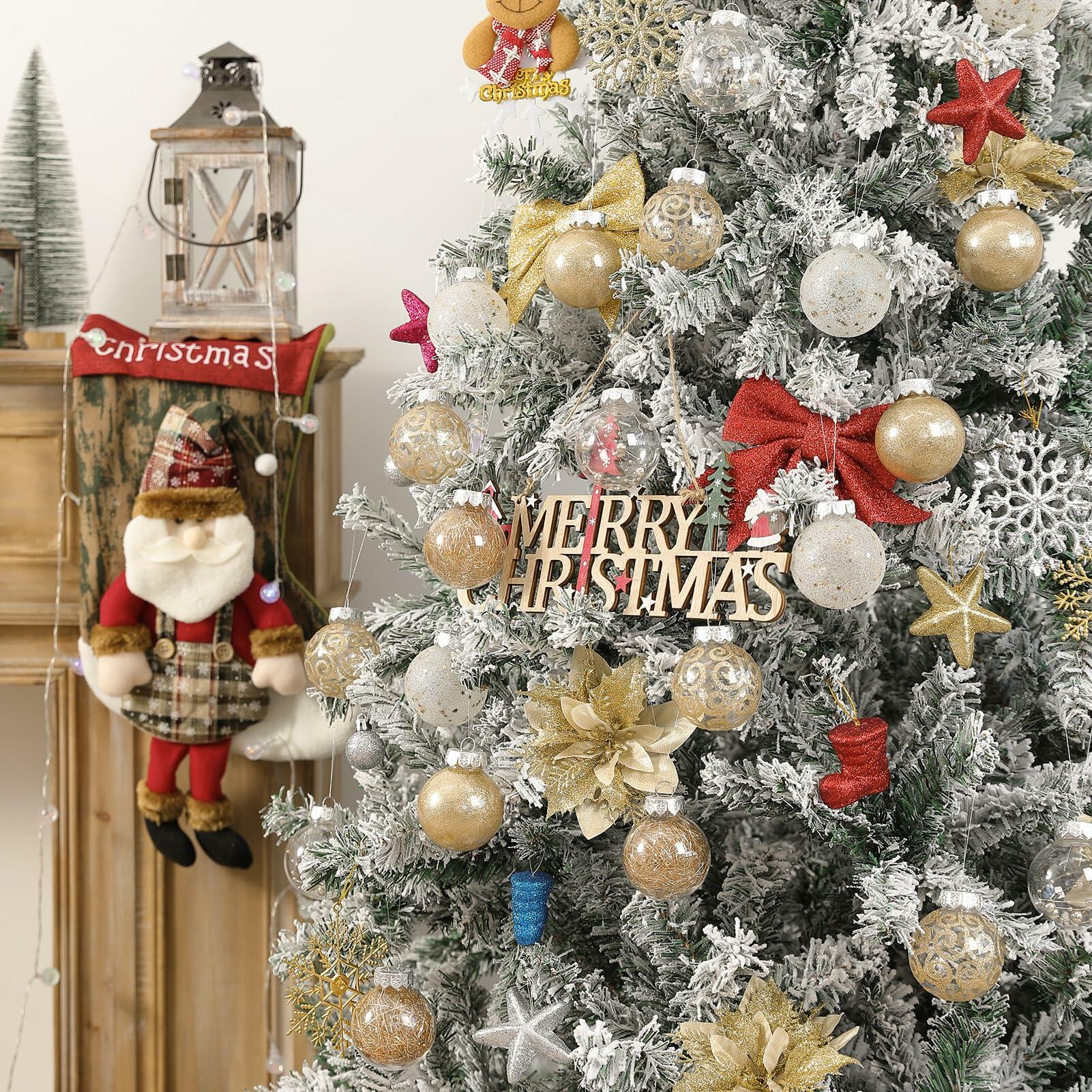 YYHUAWU Christmas Ball Ornament Set for Tree Decorations 40 PCS Shatterproof