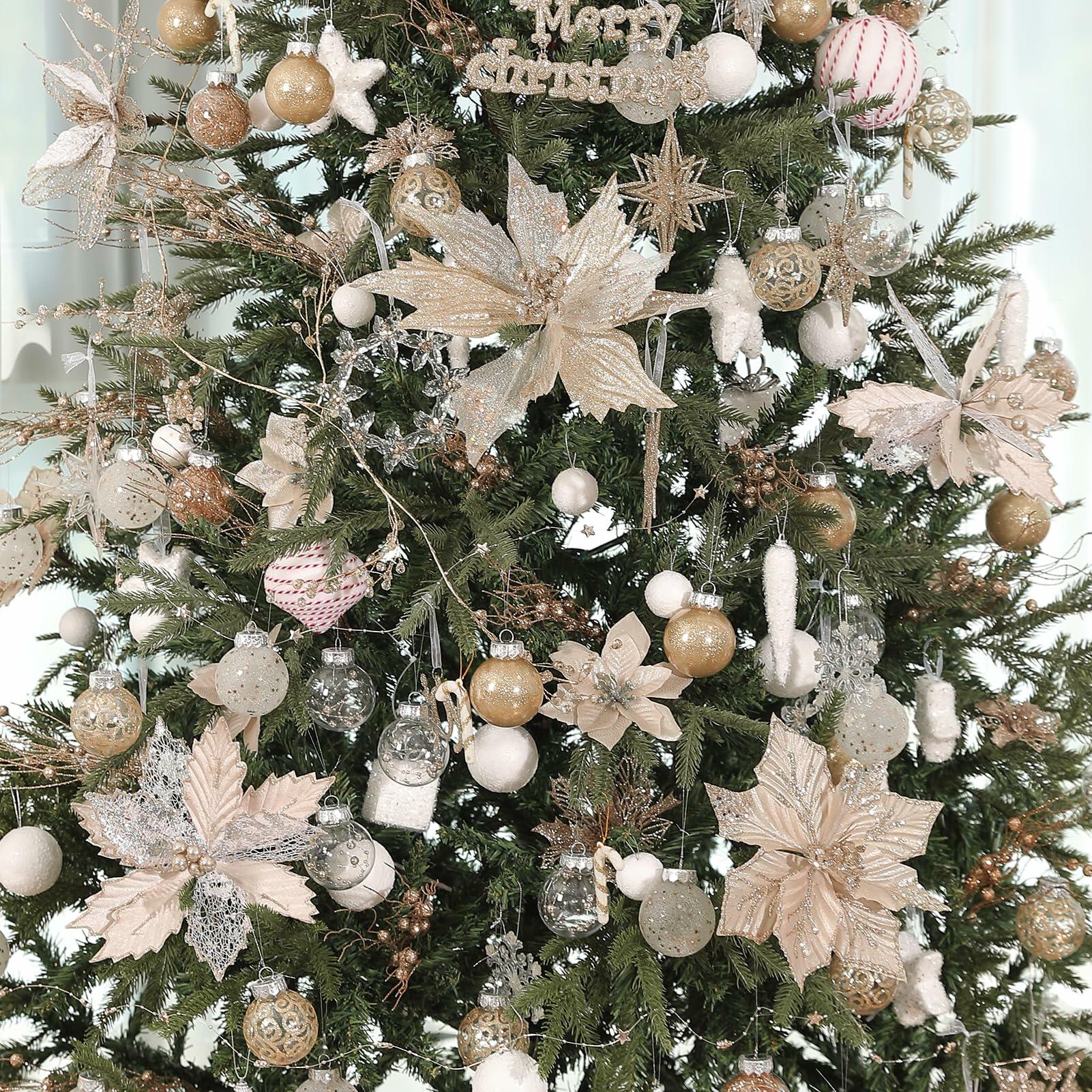 YYHUAWU Christmas Ball Ornament Set for Tree Decorations 40 PCS Shatterproof