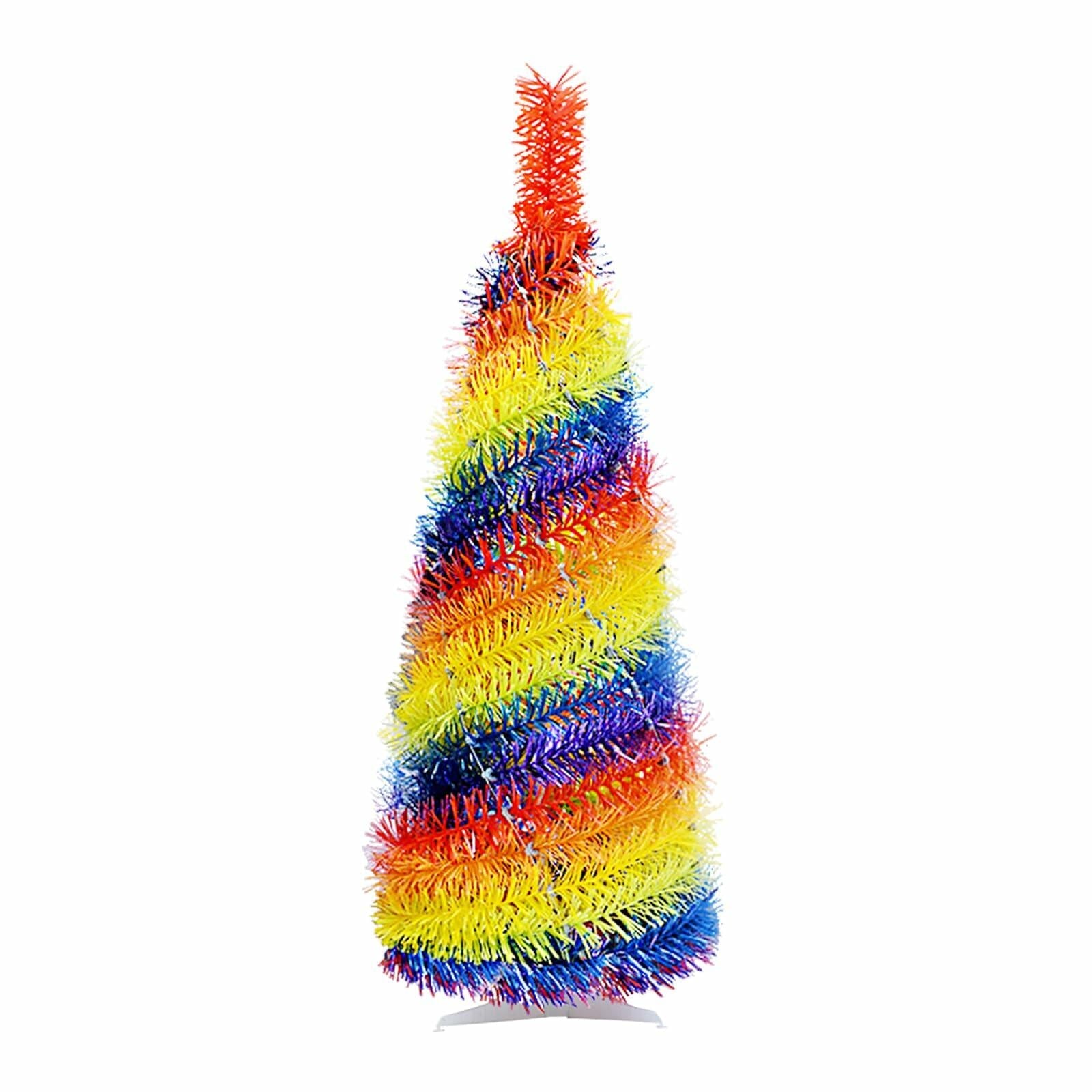 [Like_new] 5FT Pop Up Christmas Tree LED Lights Tree Topper Collapsible Snowflakes