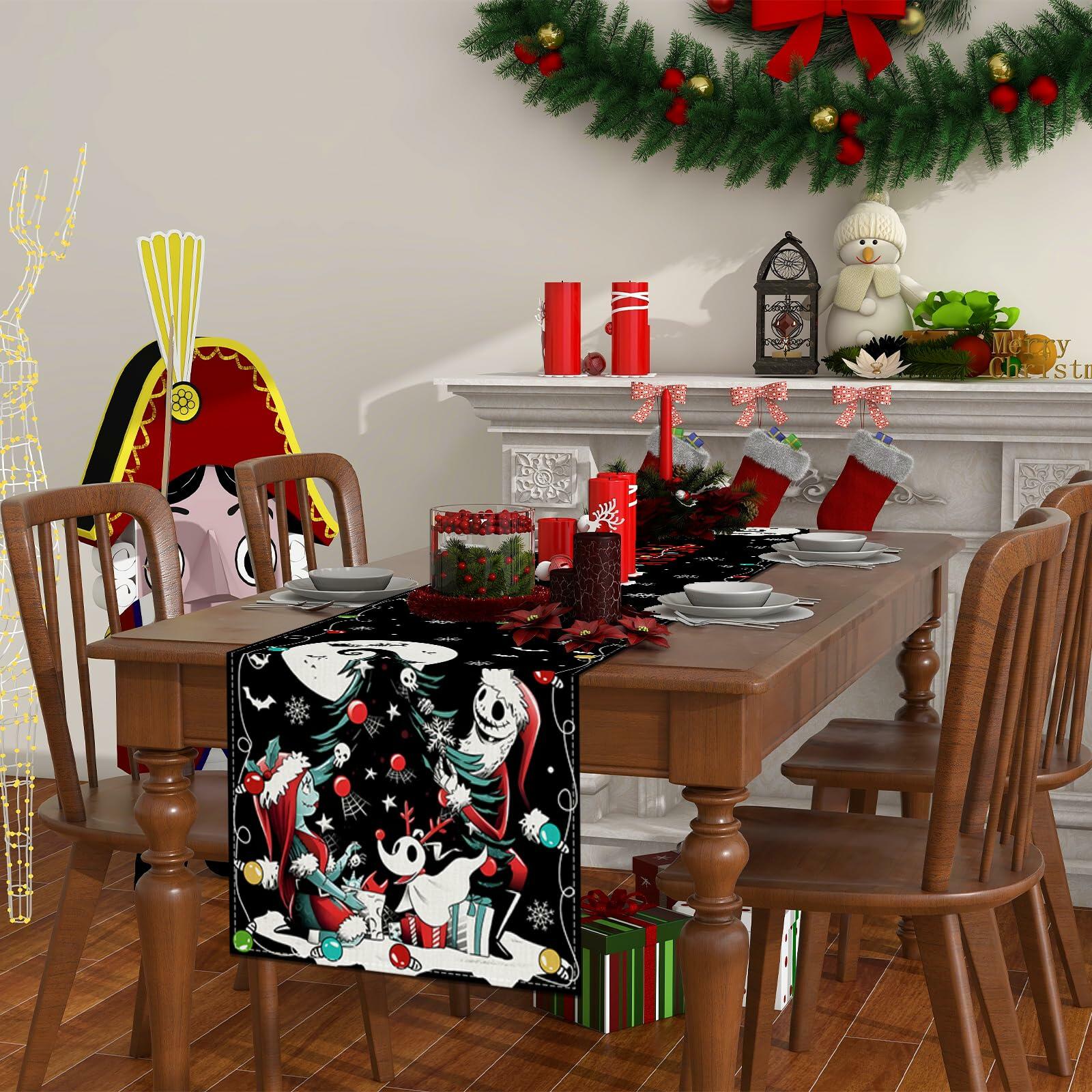 Christmas Table Runner Merry Christmas Winter Xmas Decorations 13x72"