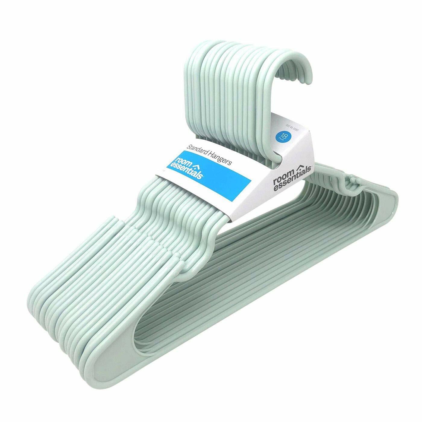 [Like New] Standard Plastic Hangers Aqua 18-count