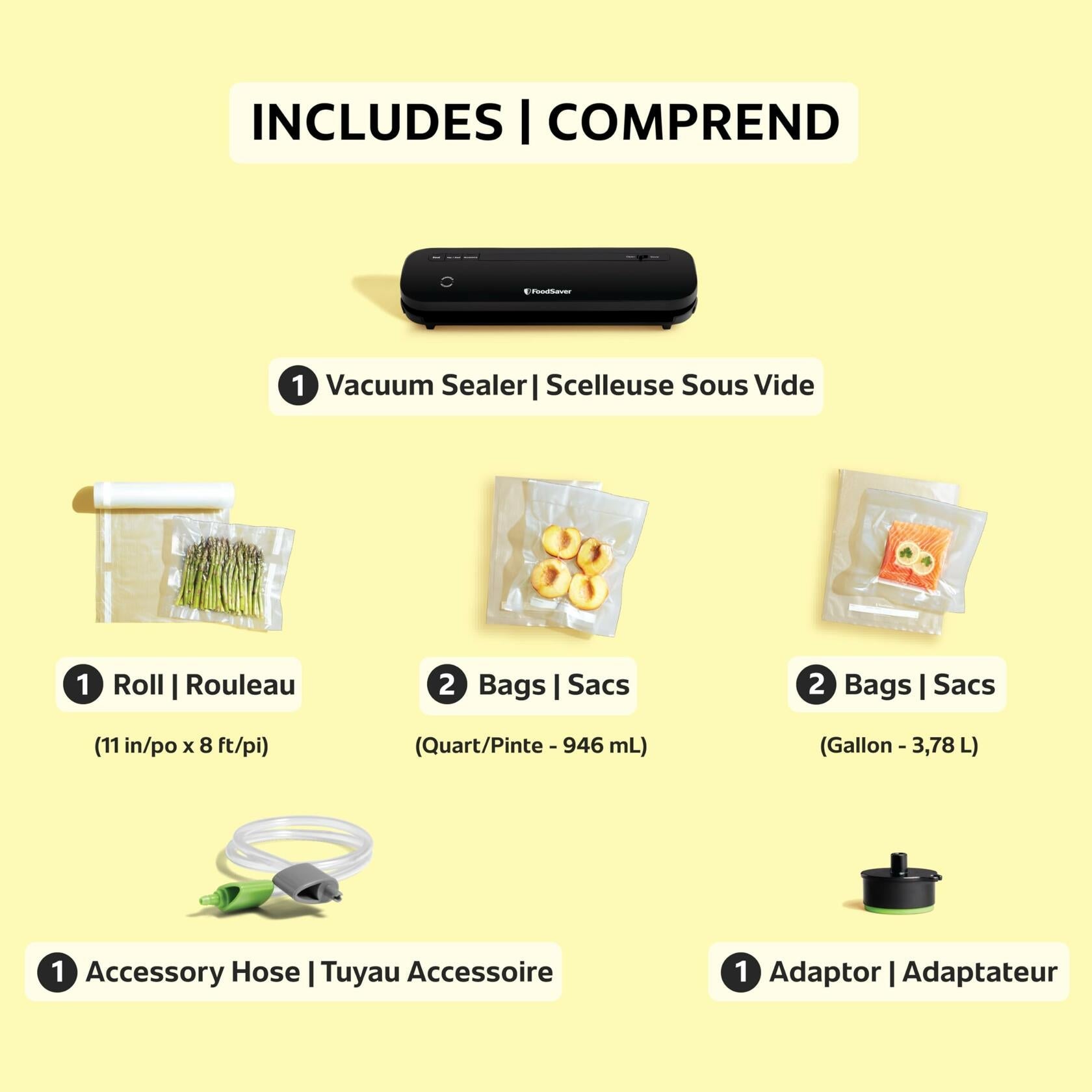 [Like New] FoodSaver 110878 Compact Vacuum Sealer Black Plastic Metal 120V