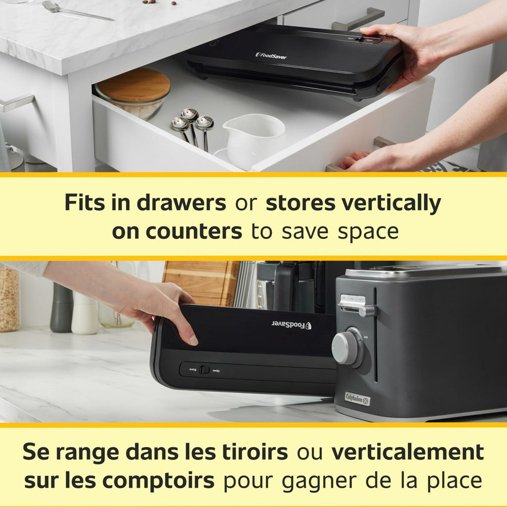 [Like New] FoodSaver 110878 Compact Vacuum Sealer Black Plastic Metal 120V