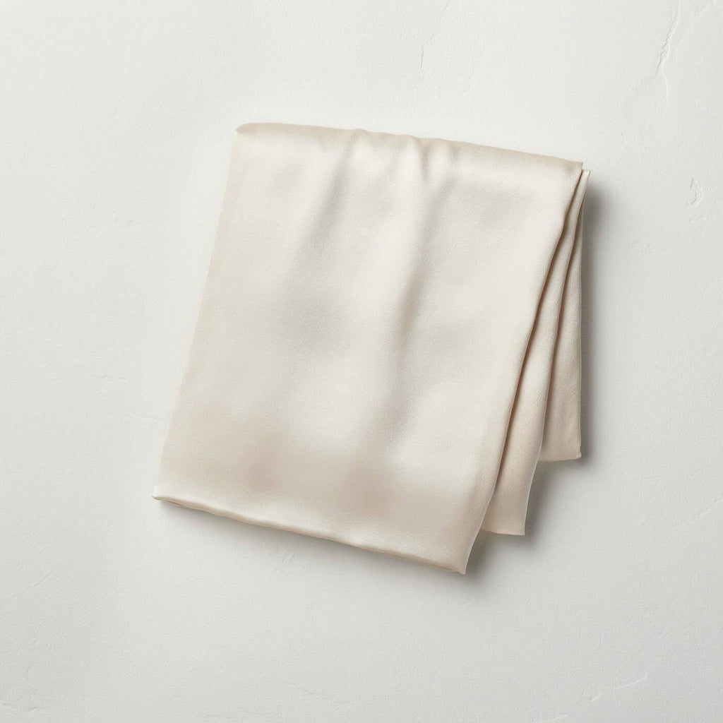 Casaluna Solid 100% Silk Pillowcase Standard Size Nude