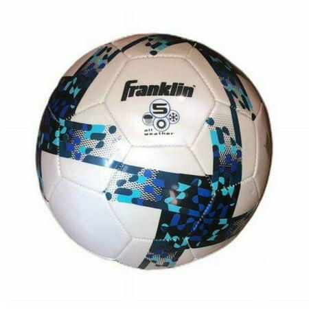 Franklin Sports All Weather Soccer Ball Blue White Black Size 5