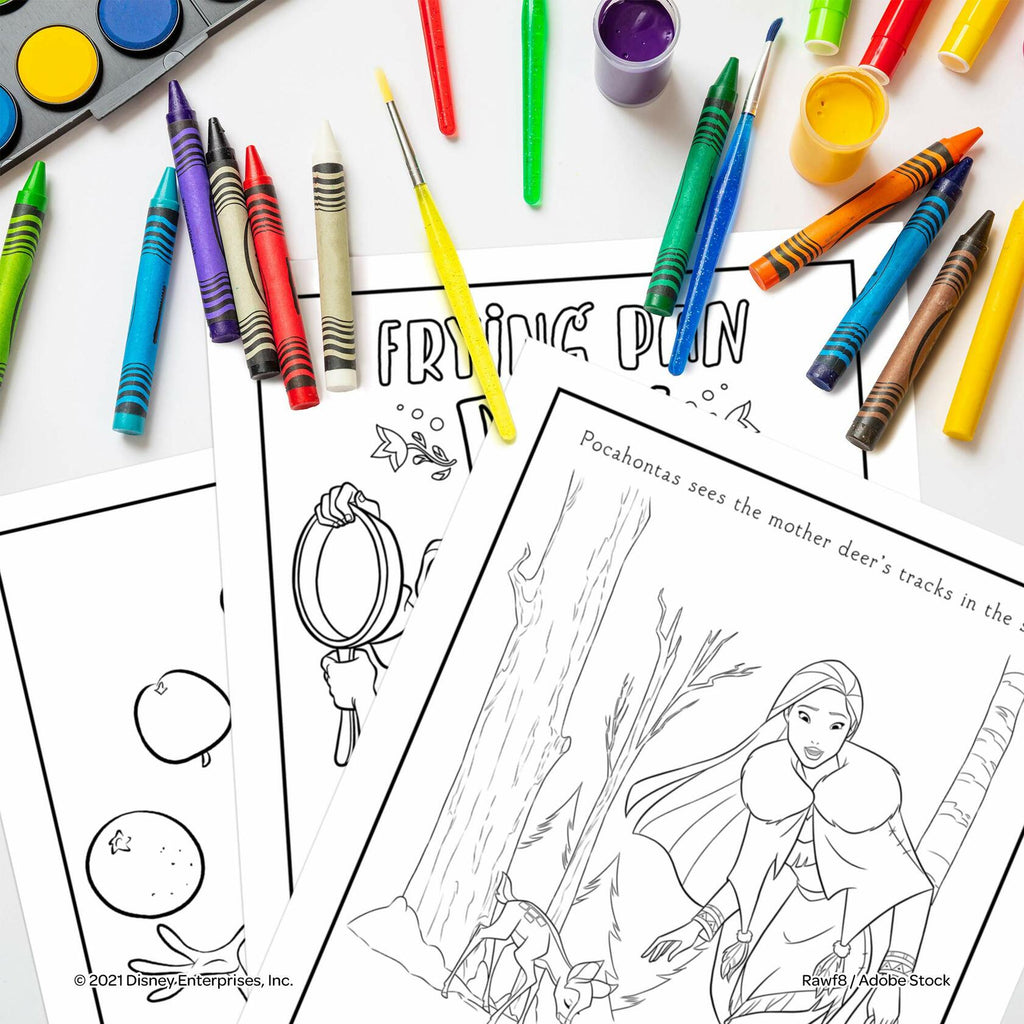 Disney Princess Ariel 32-Page Color by Number Activity Book with 8 Crayons