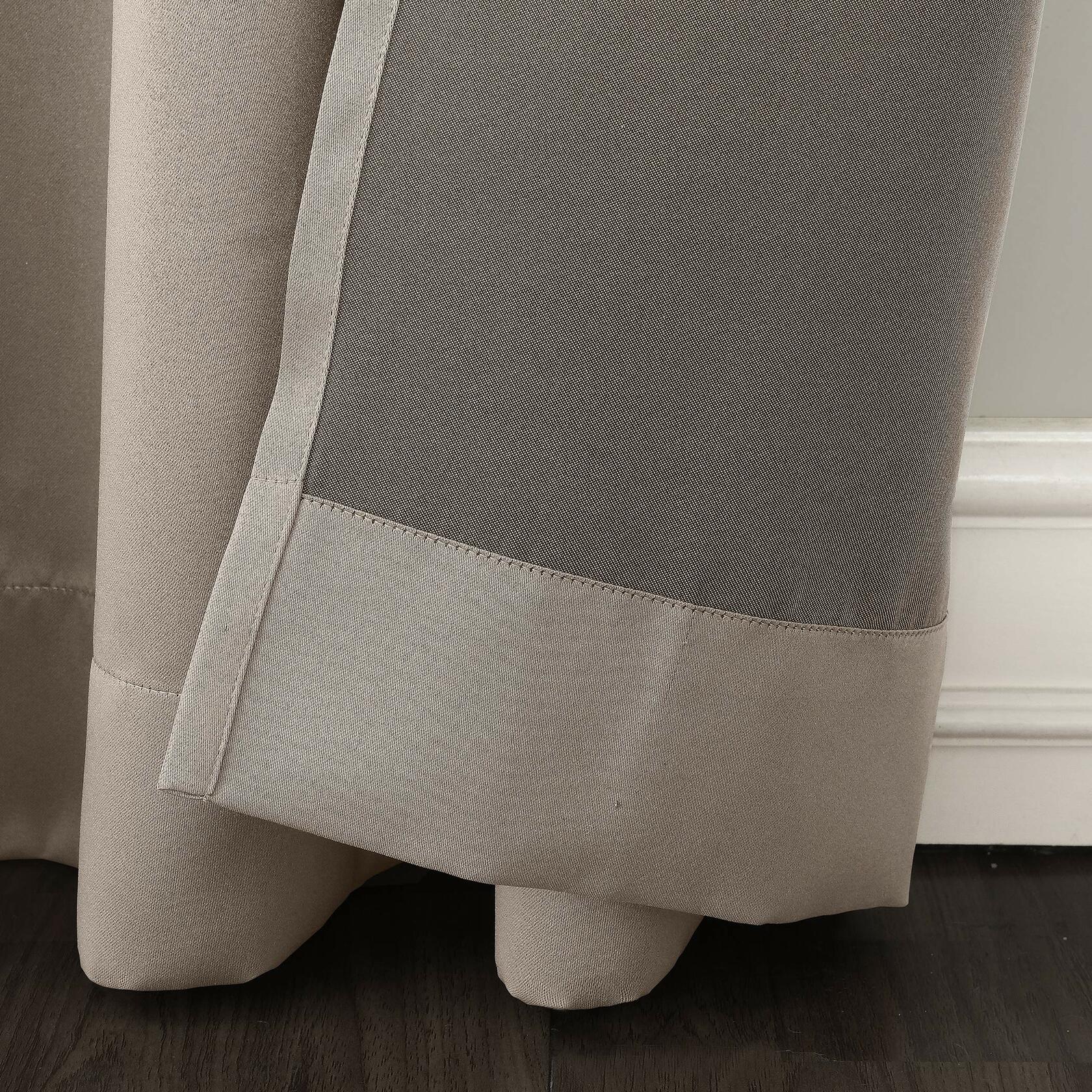 Sun Zero Becca Energy Efficient Grommet Curtain Panel, 40" x 95", Stone