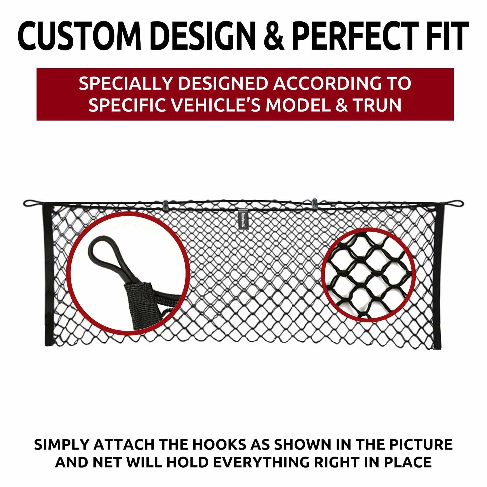 Envelope Automotive Elastic Trunk Mesh Cargo Net for Volvo S60 2019-2025