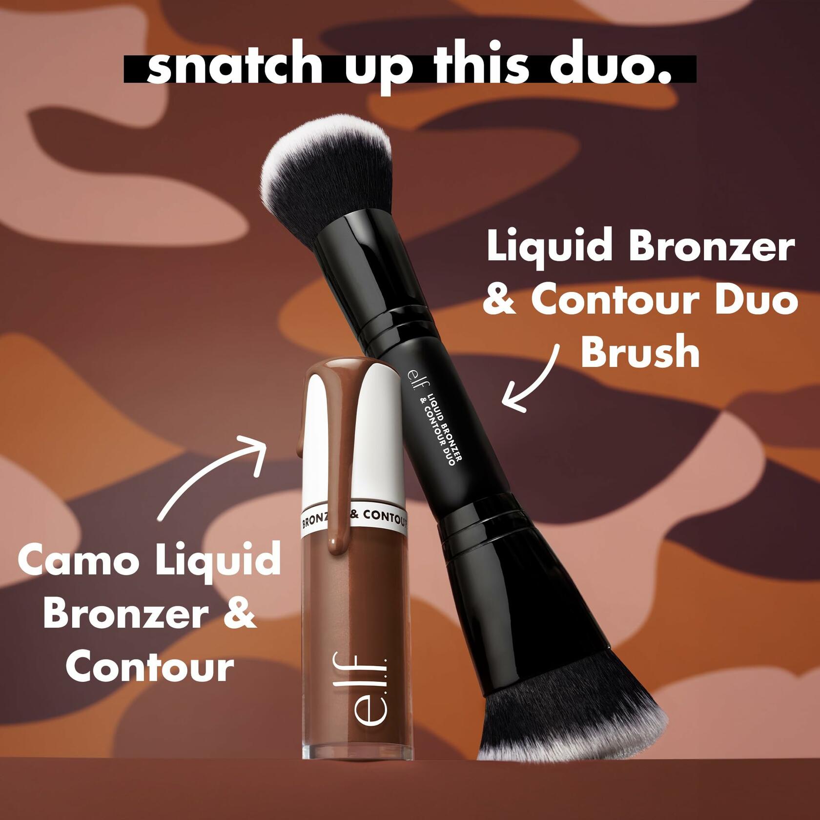 e.l.f. Camo Liquid Bronzer & Contour Silky Pigmented Formula 8 Deep