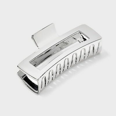 Universal Thread Jumbo Plastic Hair Claw Clip Silver