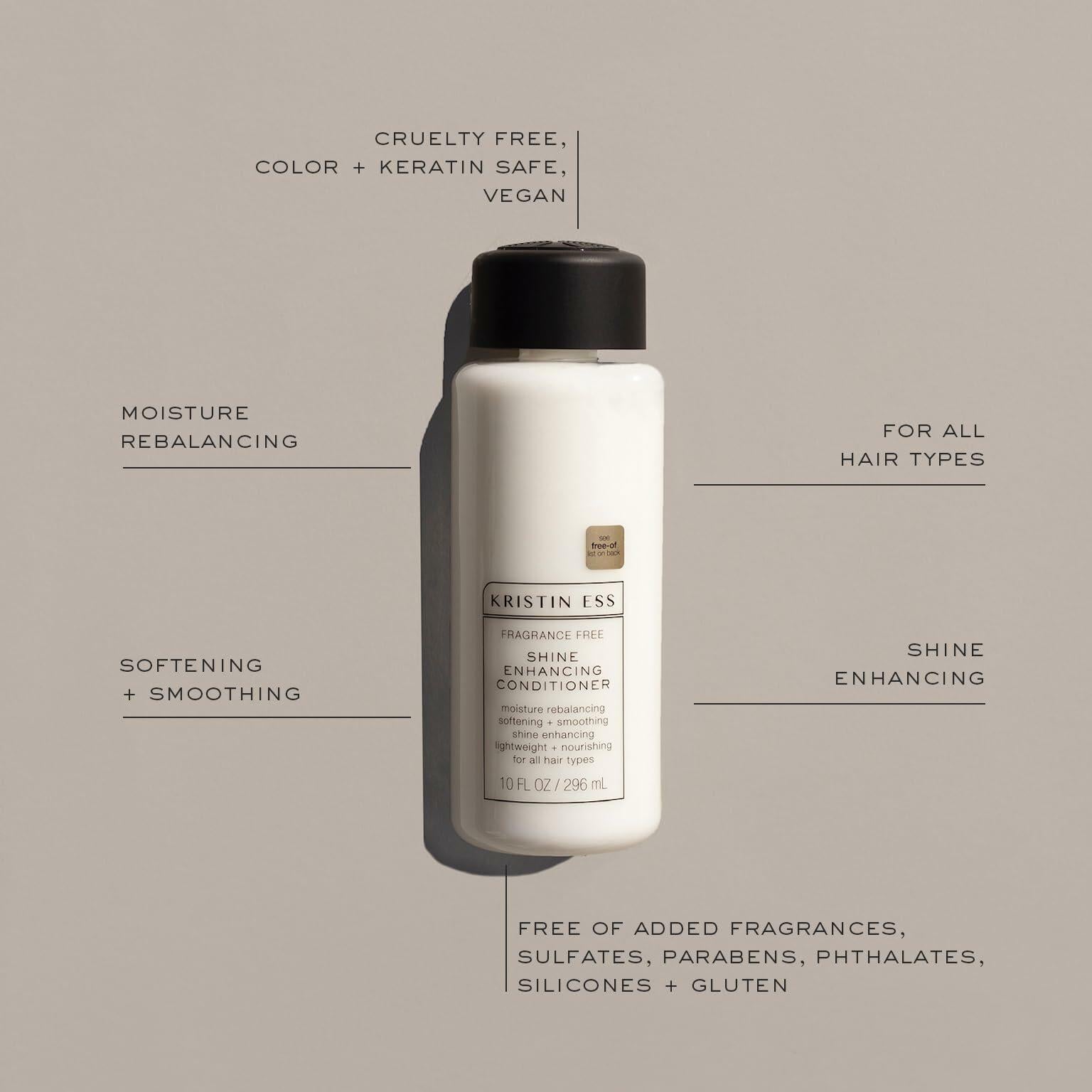 Kristin Ess Hair Fragrance Free Shine Enhancing Conditioner Vegan 10 fl oz