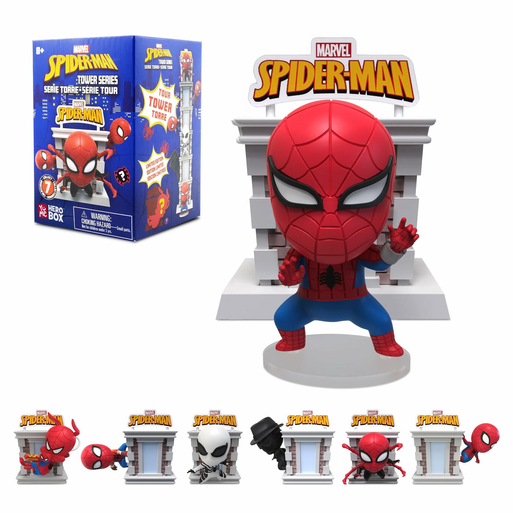 YuMe Spider-Man Tower Series Hero Box Blind Box 3" Multicolor Collectible Toy