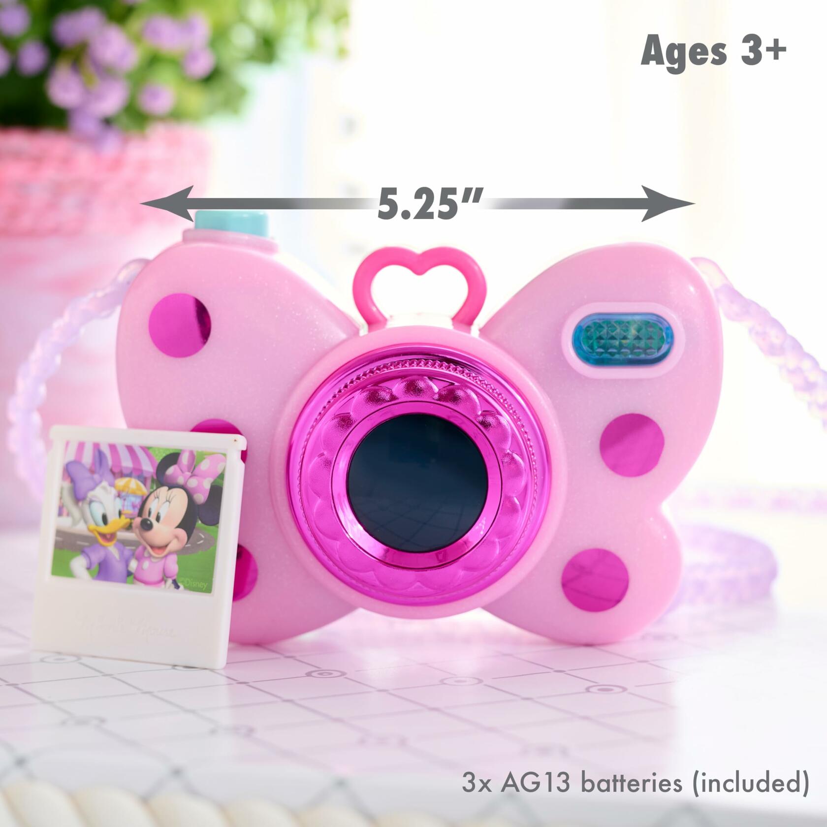 Just Play Disney Junior Minnie Mouse Picture Perfect Play Camera Pink 4-Pcs