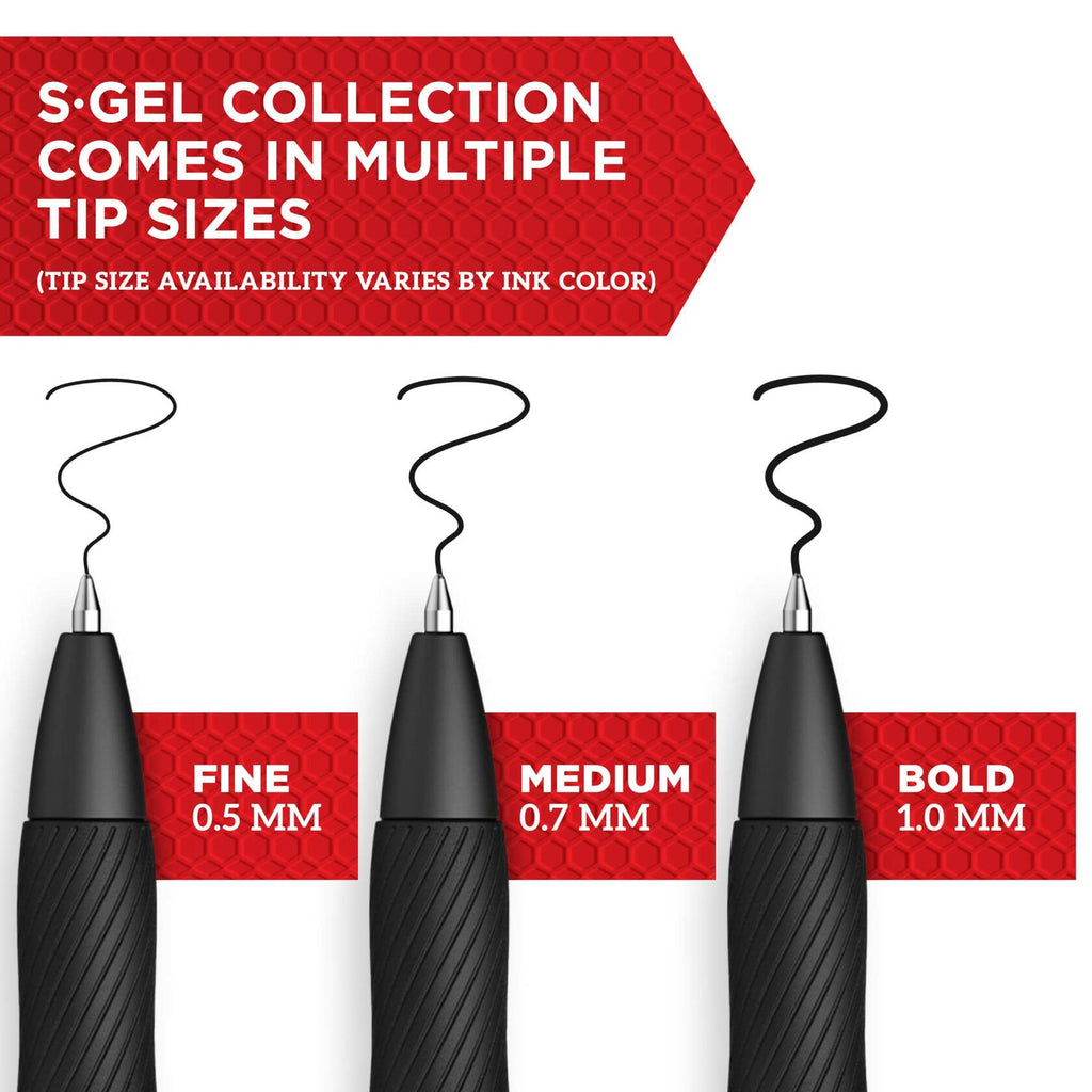 Sharpie S Gel Pens Medium Point 0.7mm Black Barrel Assorted Ink 4 Pack