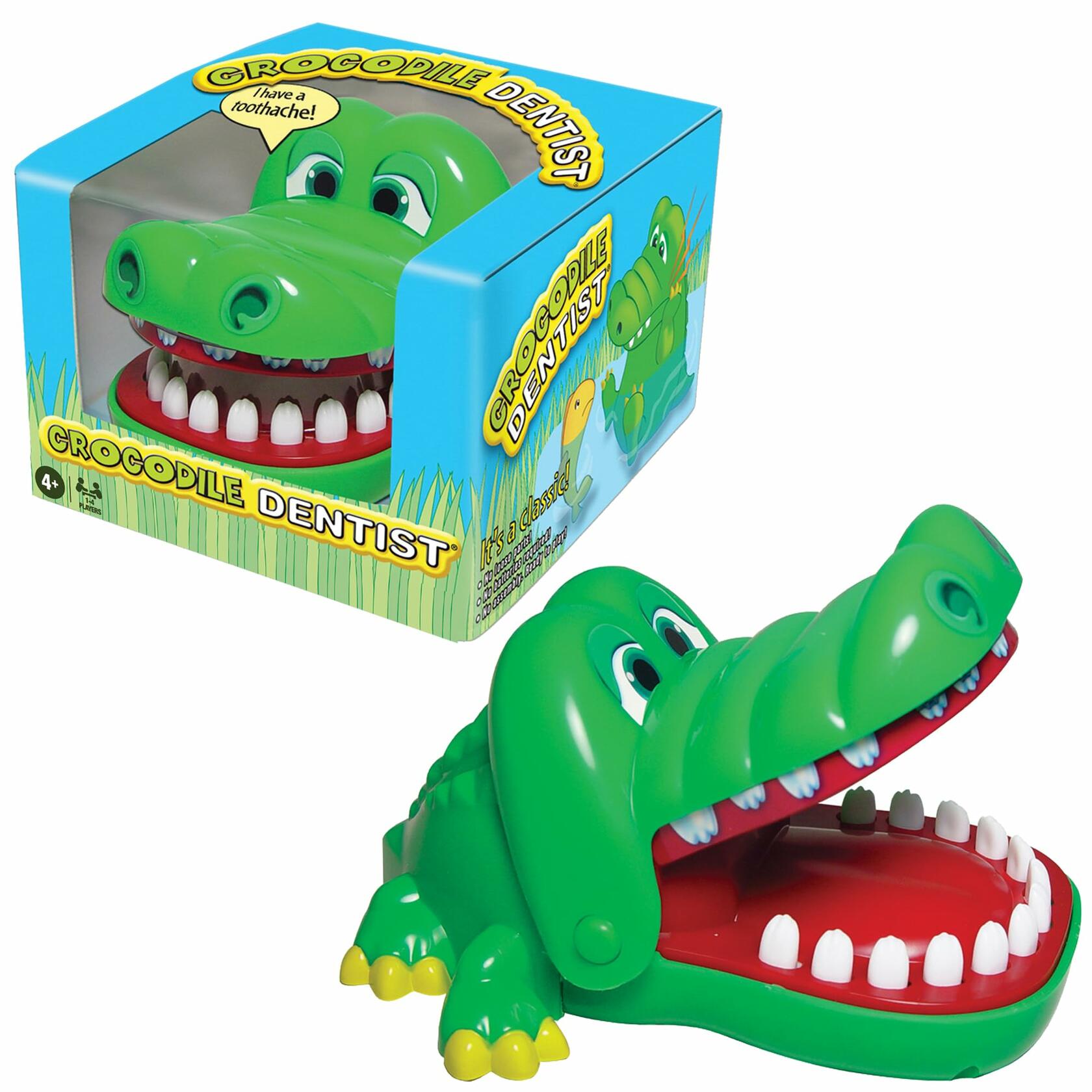Winning Moves Crocodile Dentist Game USA Press Your Luck Ages 4+ Self Contained