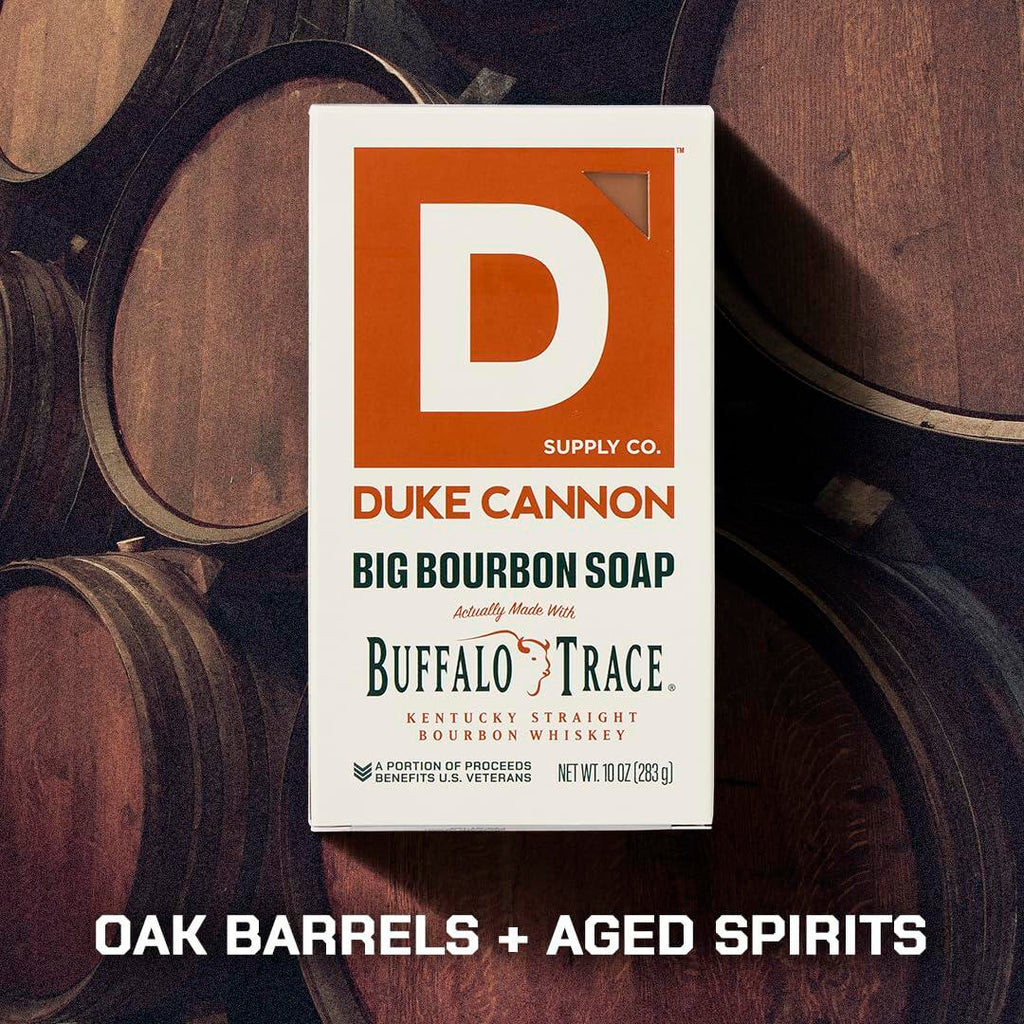 Duke Cannon Supply Co. Men's Bourbon Bar Soap 10 oz Extra Large USA Made