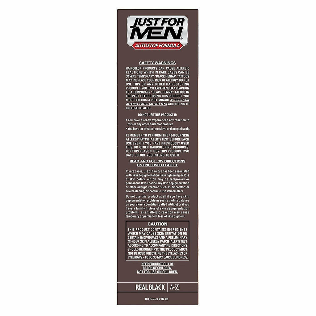 Just For Men AutoStop Men's Comb-in Hair Color Real Black 1.2oz