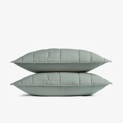 Parachute Cozy Block Quilted Sham Set Standard Jade