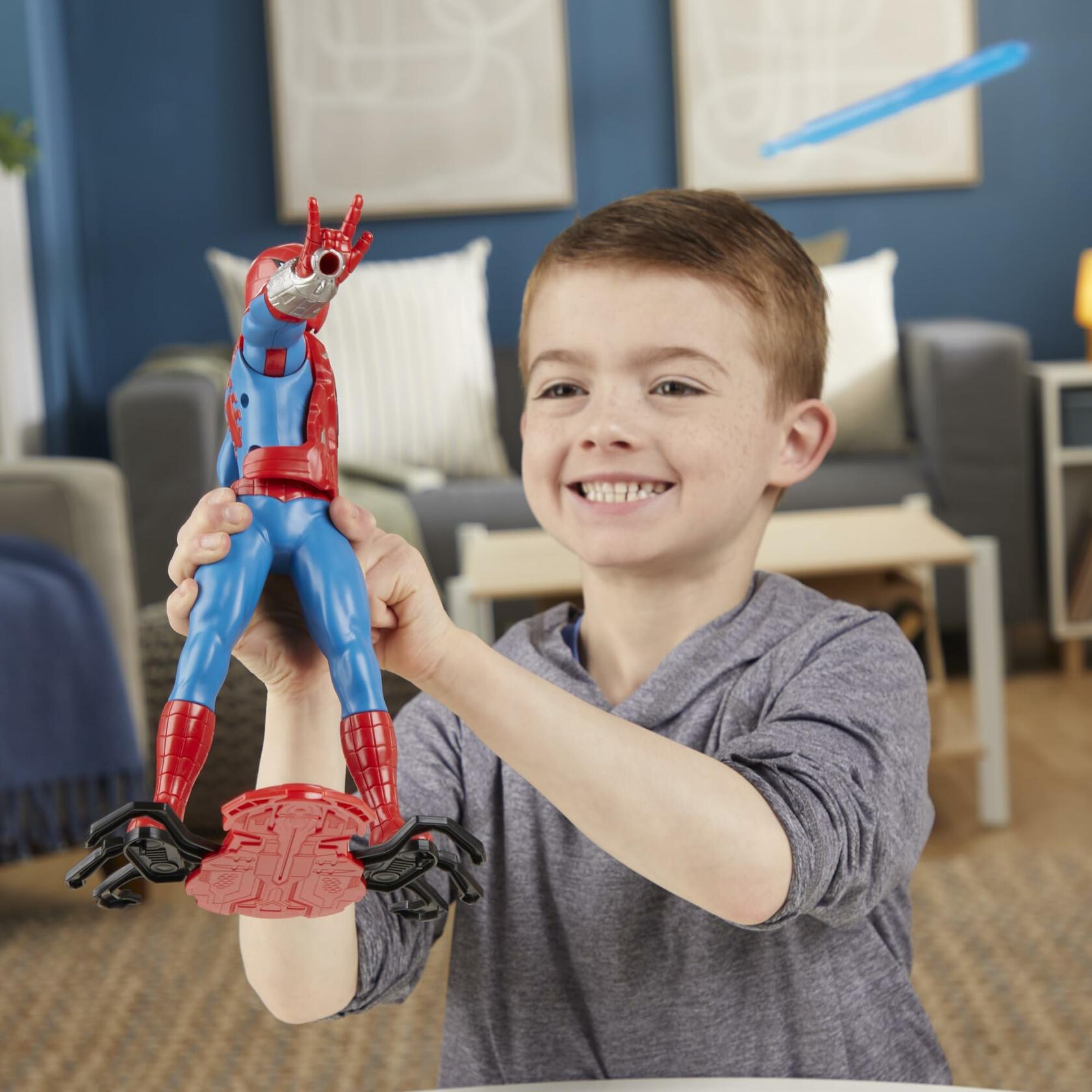 Marvel Spider-Man Thwip Blast Action Figure Red Plastic 11-Inch