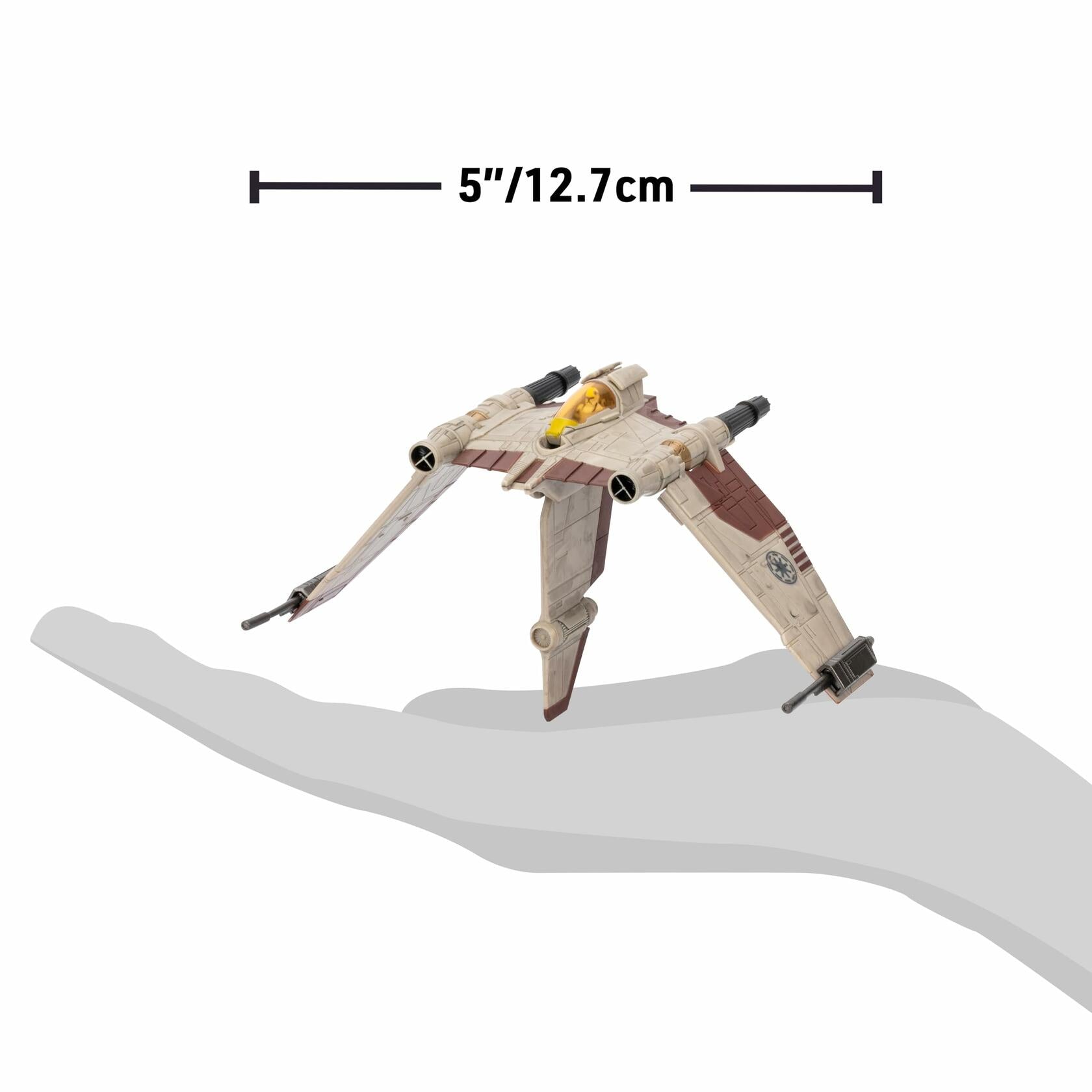 [Like New] Jazwares Star Wars Micro Galaxy V-19 Torrent Starfighter 5" Vehicle with Figure