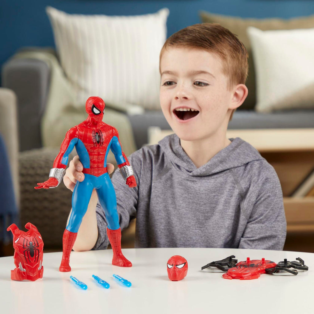 Marvel Spider-Man Thwip Blast Action Figure Red Plastic 11-Inch