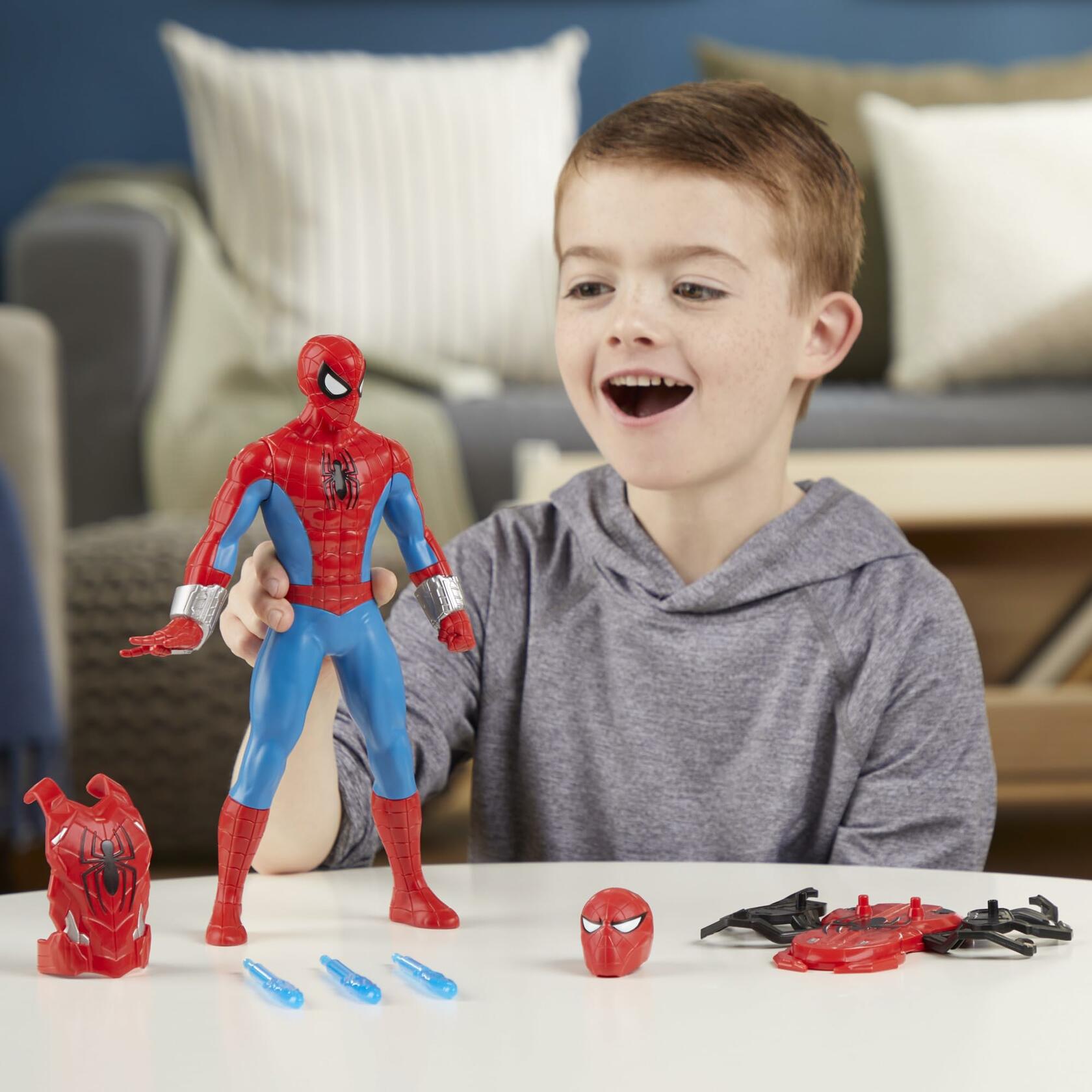 Marvel Spider-Man Thwip Blast Action Figure Red Plastic 11-Inch
