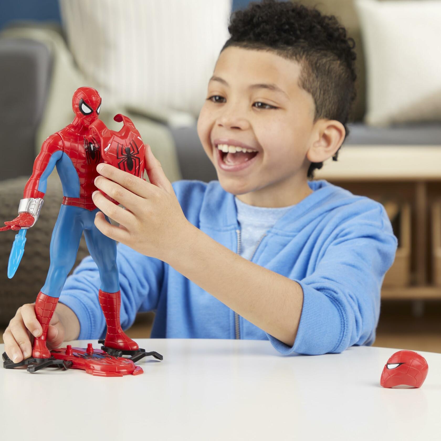 Marvel Spider-Man Thwip Blast Action Figure Red Plastic 11-Inch