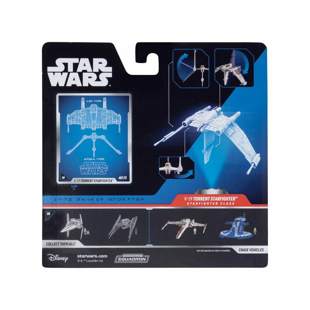 [Like New] Jazwares Star Wars Micro Galaxy V-19 Torrent Starfighter 5" Vehicle with Figure