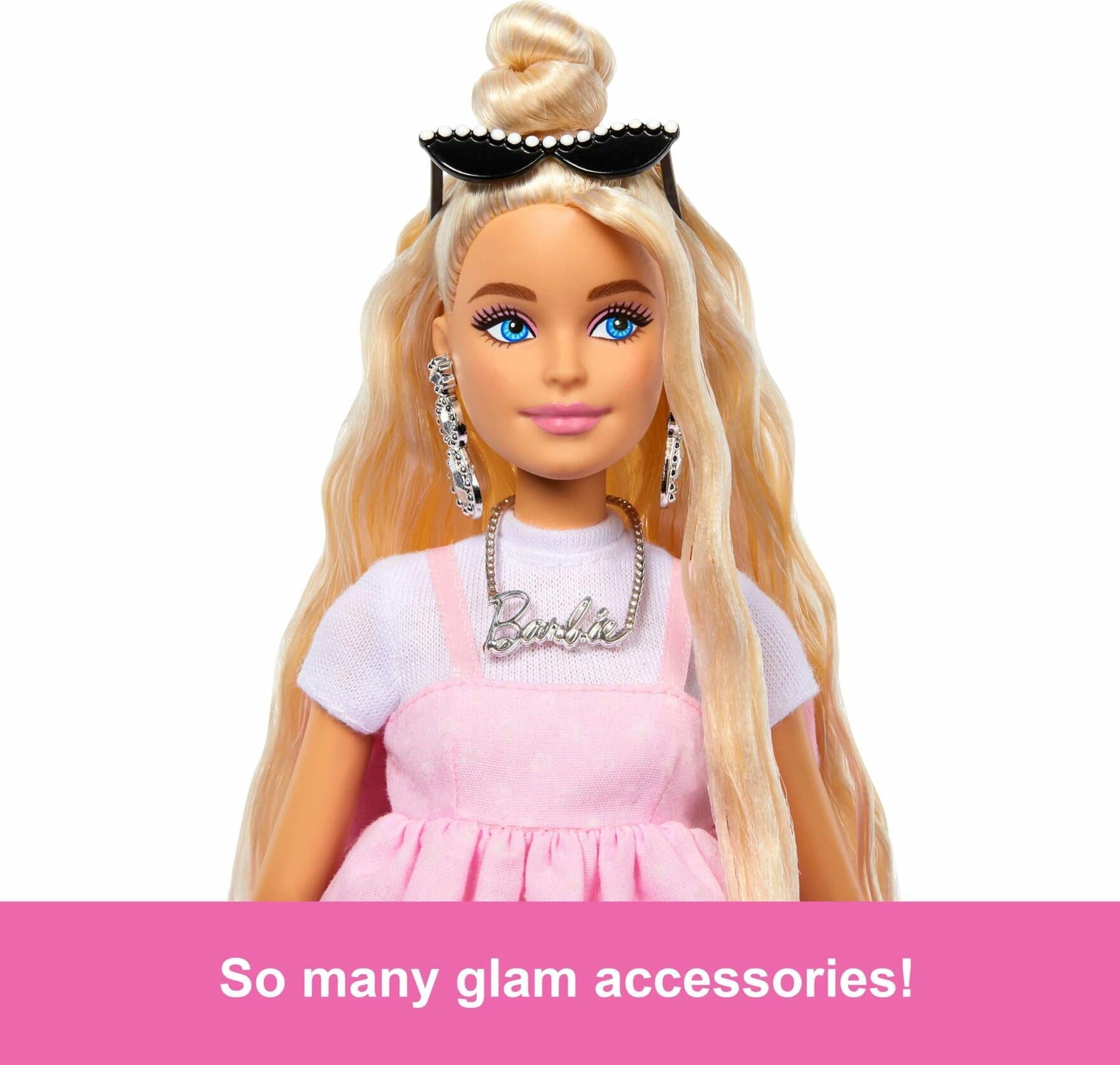 [Like New] Barbie Deluxe Style Doll #3 Blonde Hair Pink Pastel Dress Size 3