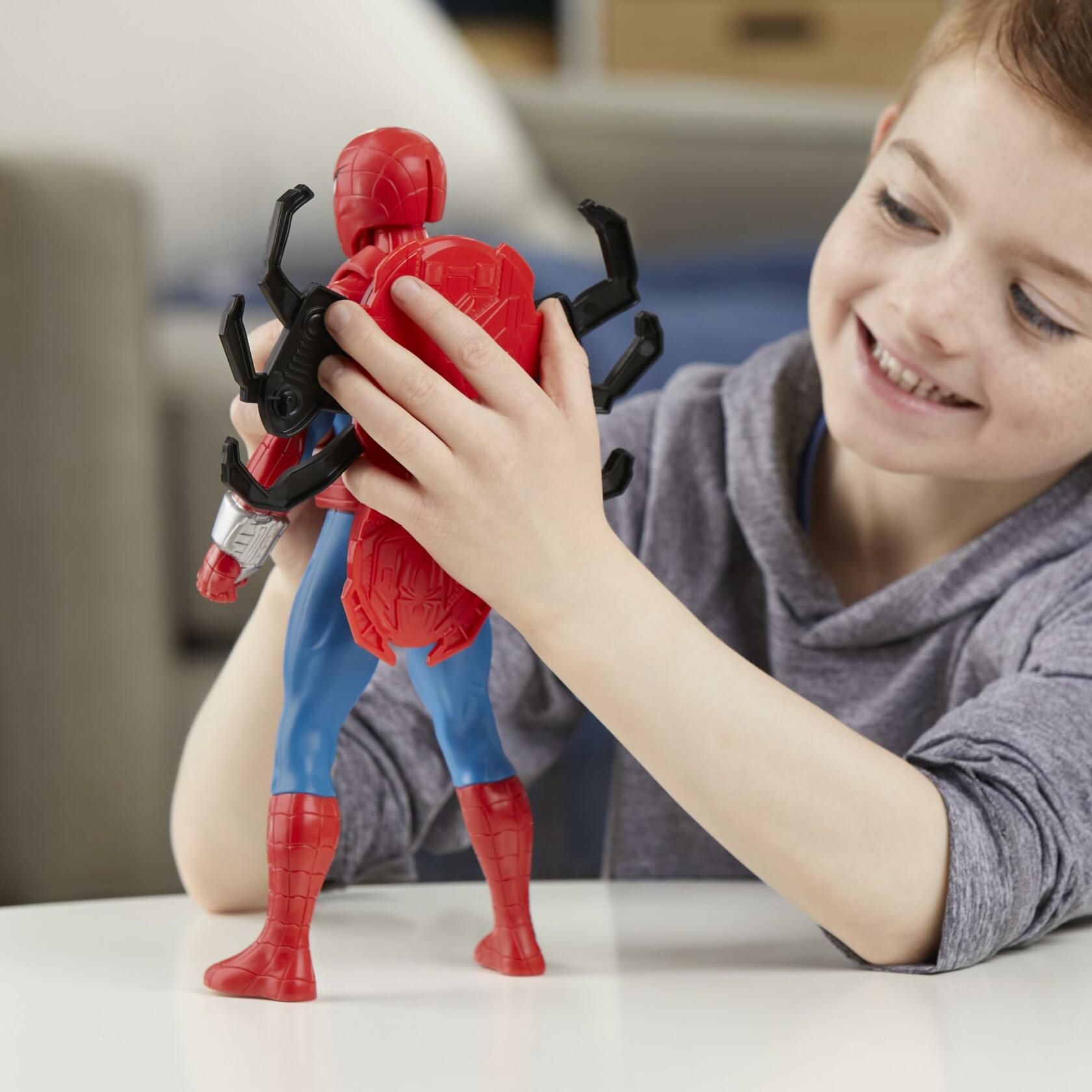 Marvel Spider-Man Thwip Blast Action Figure Red Plastic 11-Inch