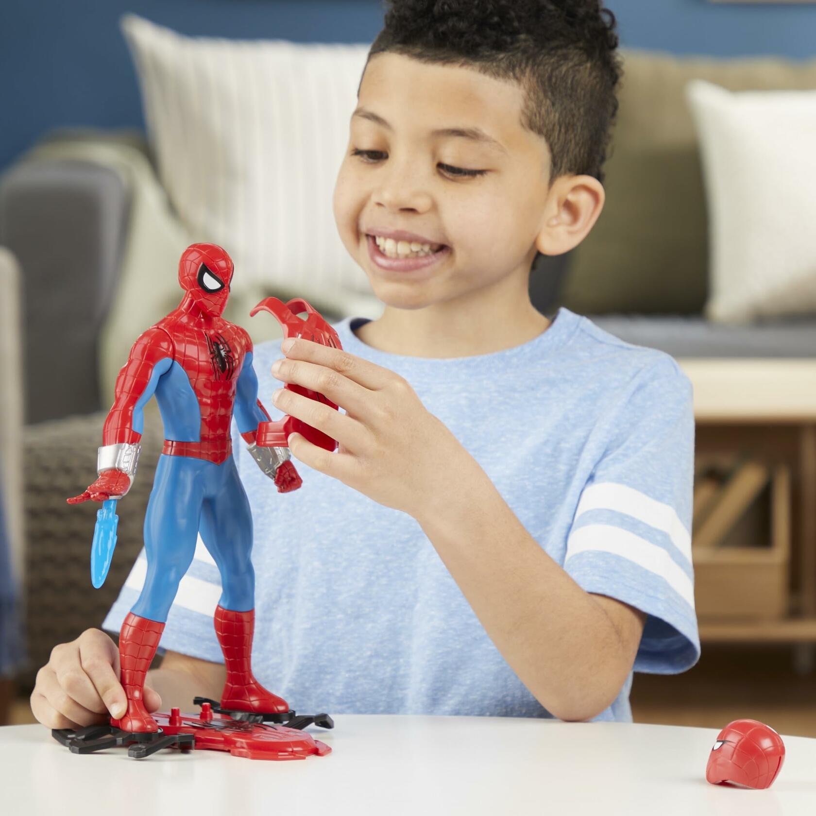 Marvel Spider-Man Thwip Blast Action Figure Red Plastic 11-Inch