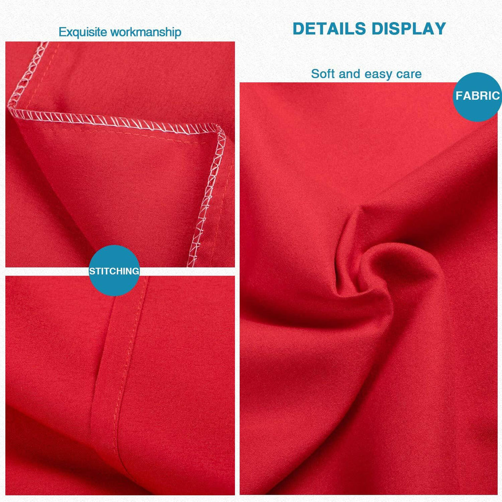 FLXXIE Microfiber Pillow Cases Queen Size Set of 2 Soft 20x30 Red