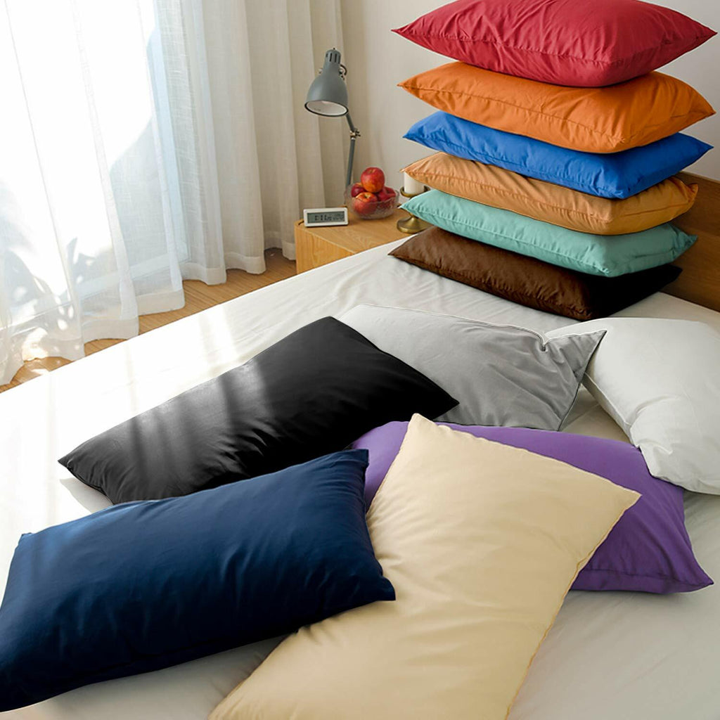 FLXXIE Microfiber Pillow Cases Queen Size Set of 2 Soft 20x30 Red