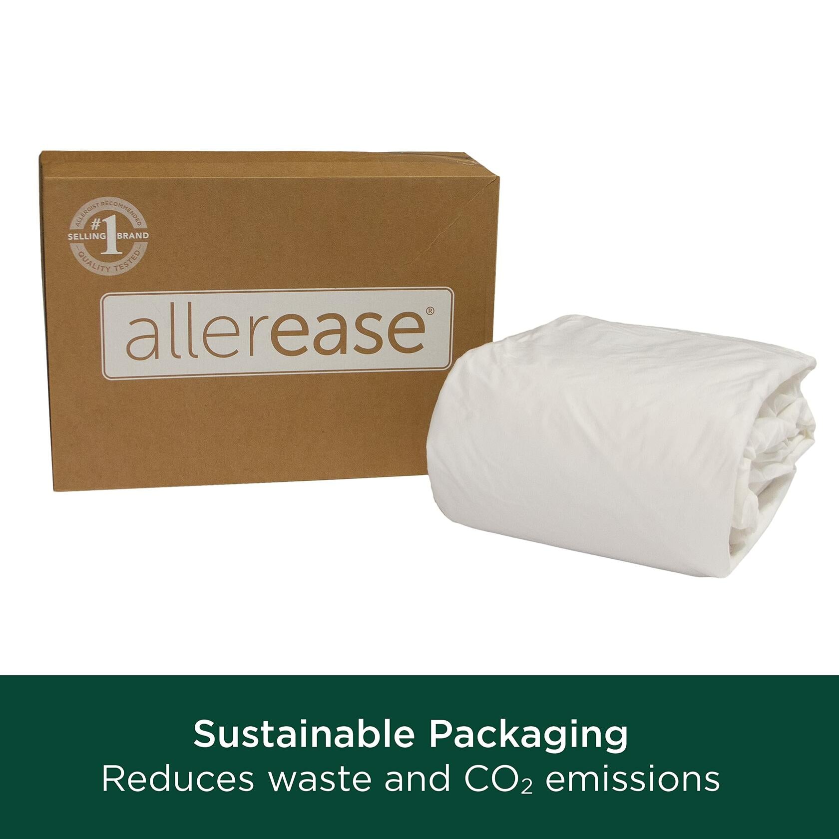 [Like New] AllerEase Cotton Fresh Mattress Protector Waterproof White Queen Size