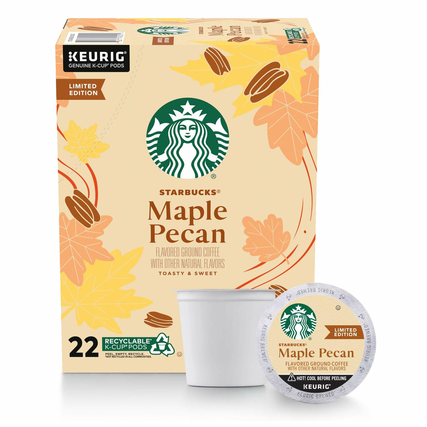 Starbucks Coffee K-Cup Pods Maple Pecan 22 Count
