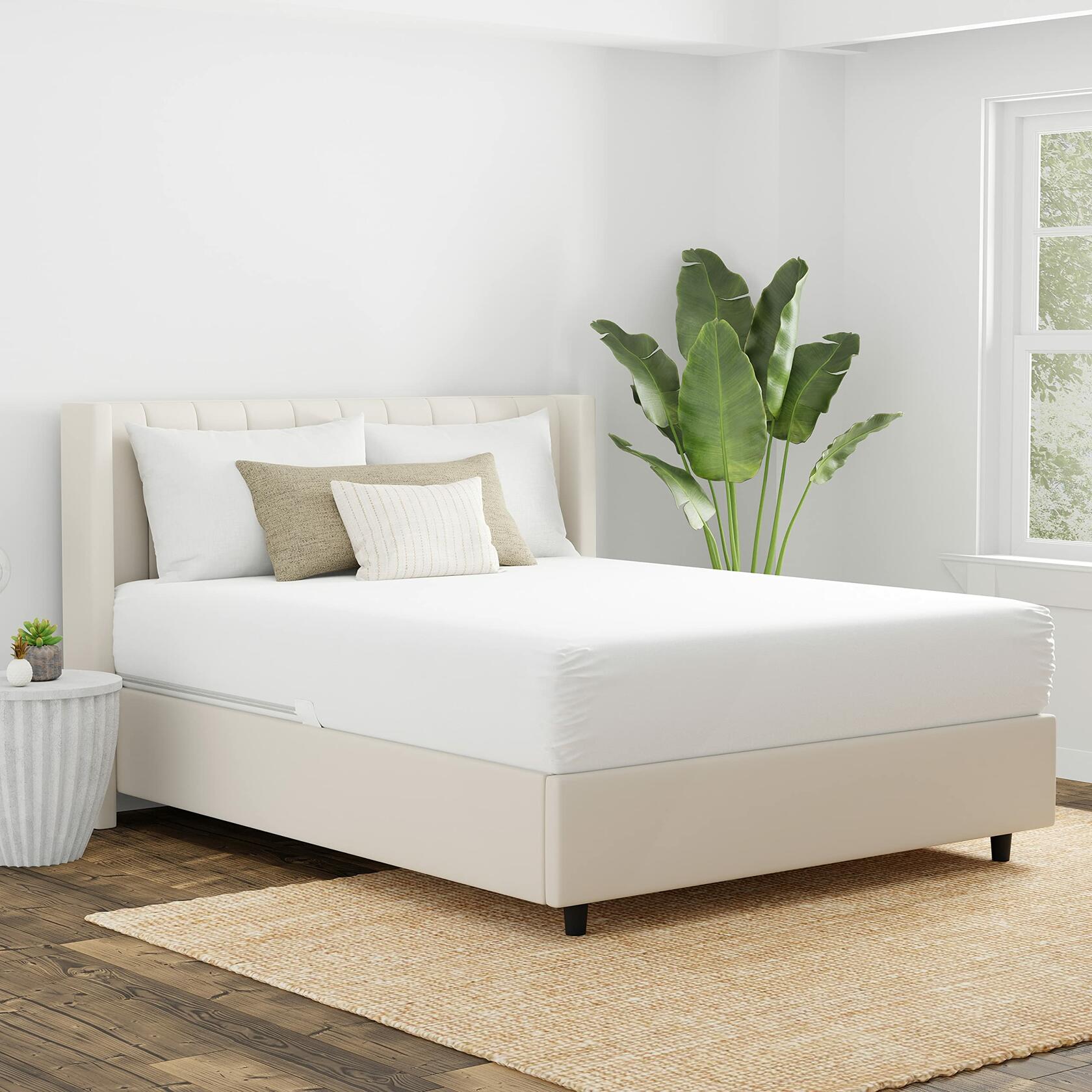 [Like New] AllerEase Cotton Fresh Mattress Protector Waterproof White Queen Size