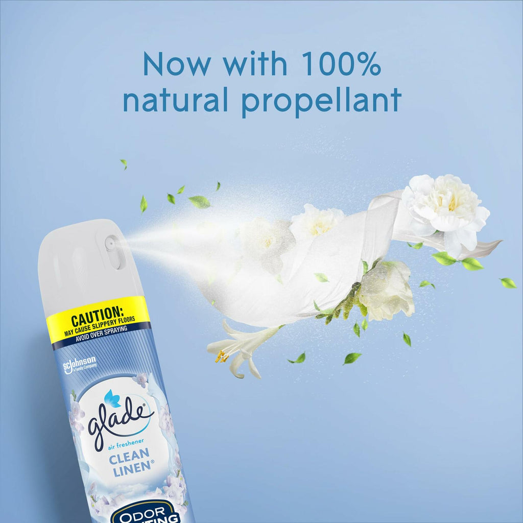 Glade Air Freshener Odor Fighting Room Spray Clean Linen 8.3 Oz 2 Pack