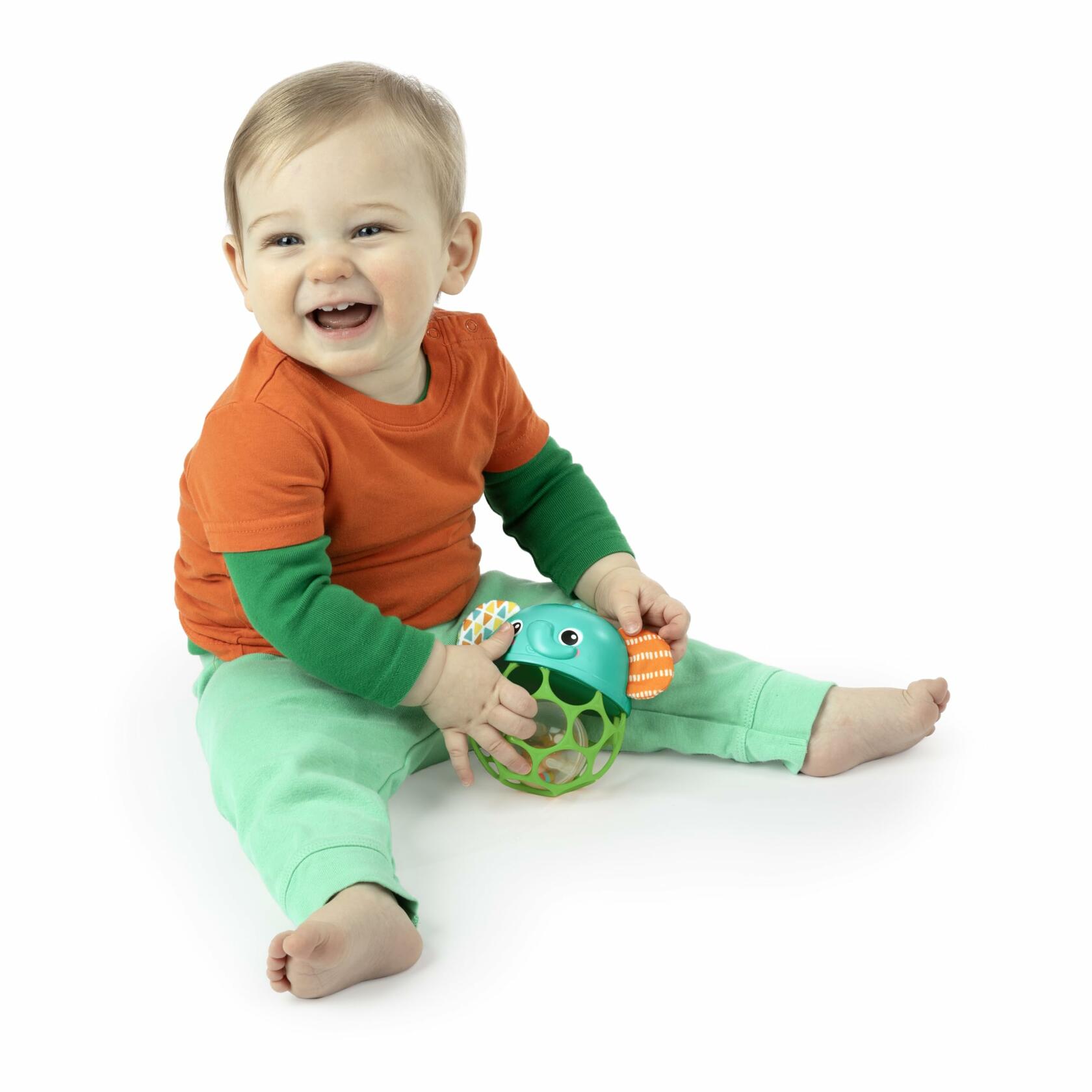 Bright Starts Giggle & Glow Musical Light-Up Elephant Rattle Easy-Grasp Newborn+