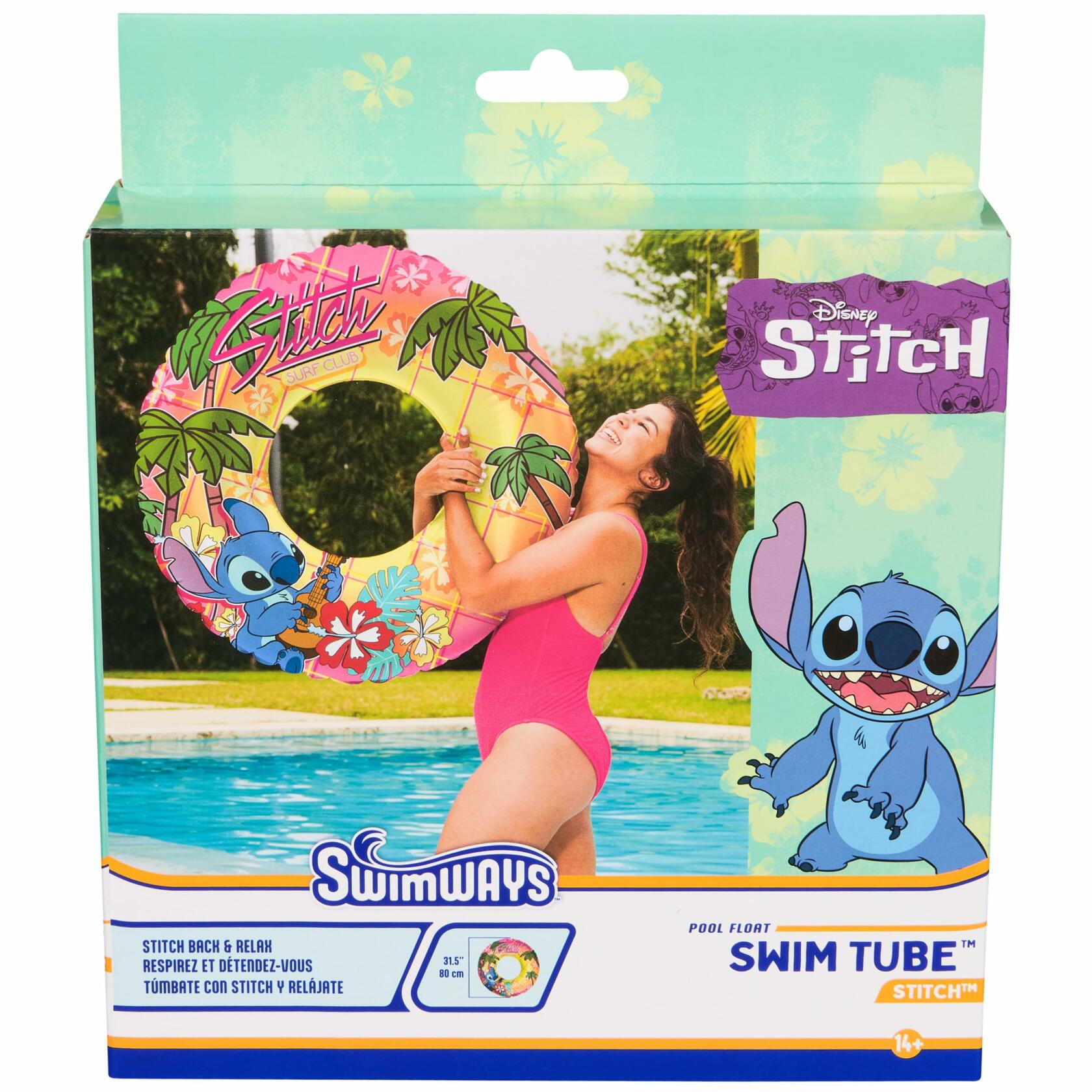 Swimways Stitch Swim Tube Pool Float Inflatable Disney Kids Pool Toy
