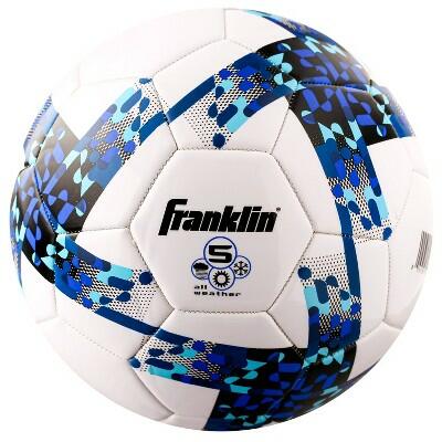 Franklin Sports All Weather Soccer Ball Blue White Black Size 5