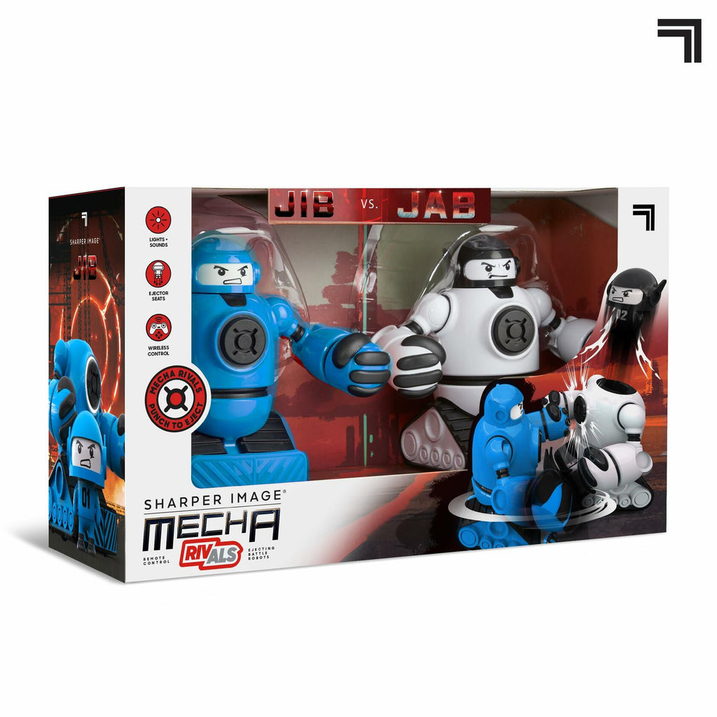Sharper Image Mecha Rivals Remote Control Battle Robots Game Set Blue White