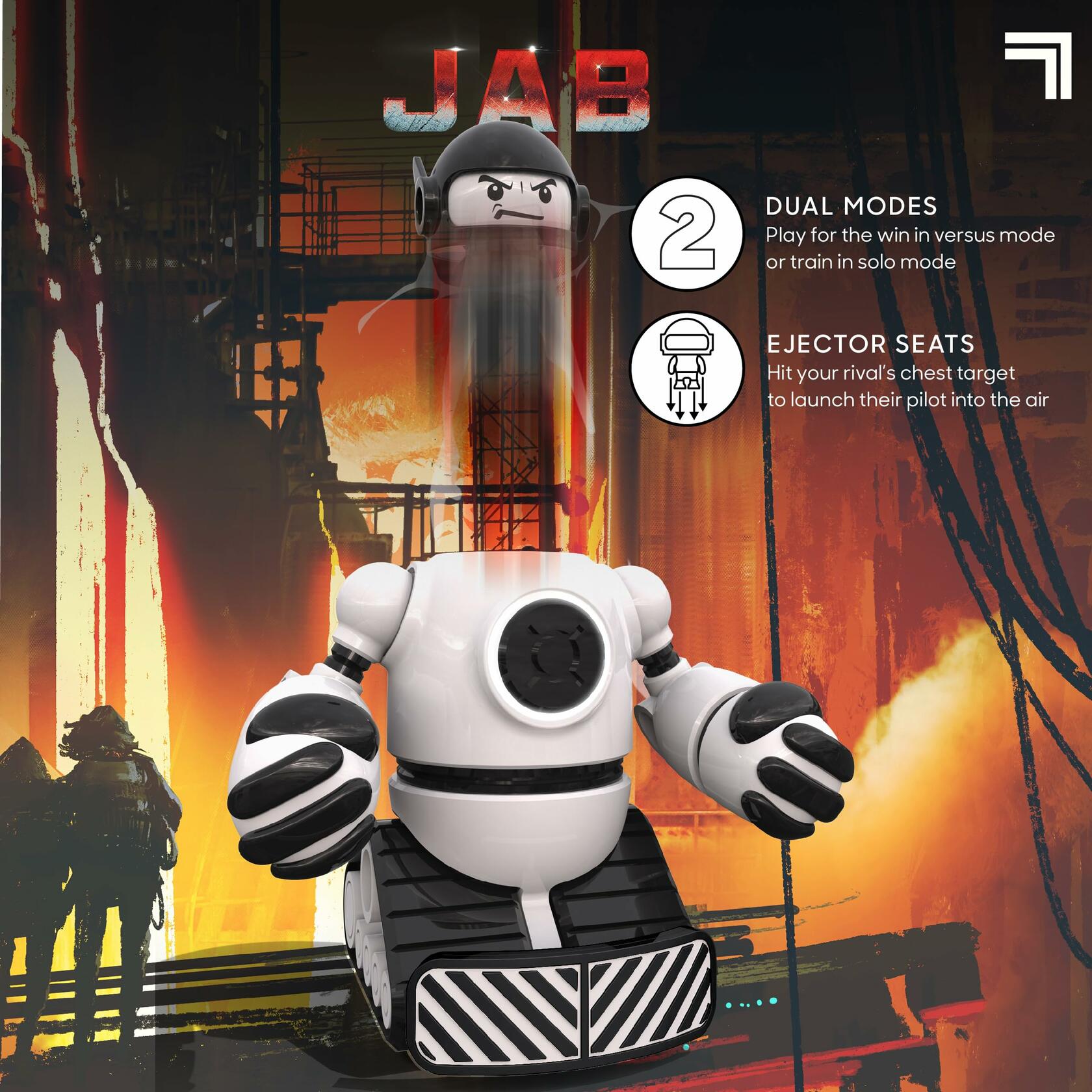 Sharper Image Mecha Rivals Remote Control Battle Robots Game Set Blue White