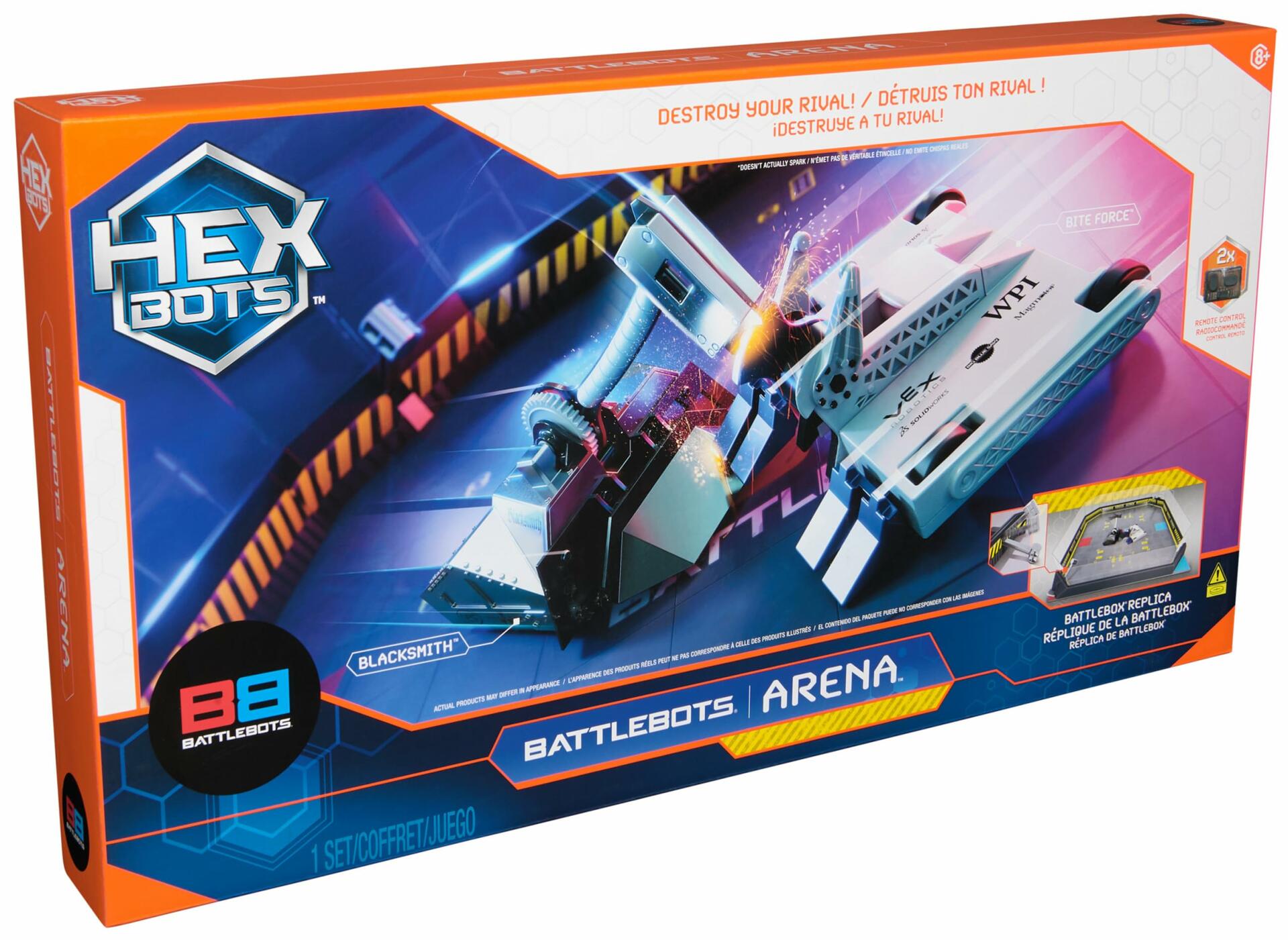HEX BOTS BattleBots Arena Bite Force & Blacksmith Remote Control Robot Toy