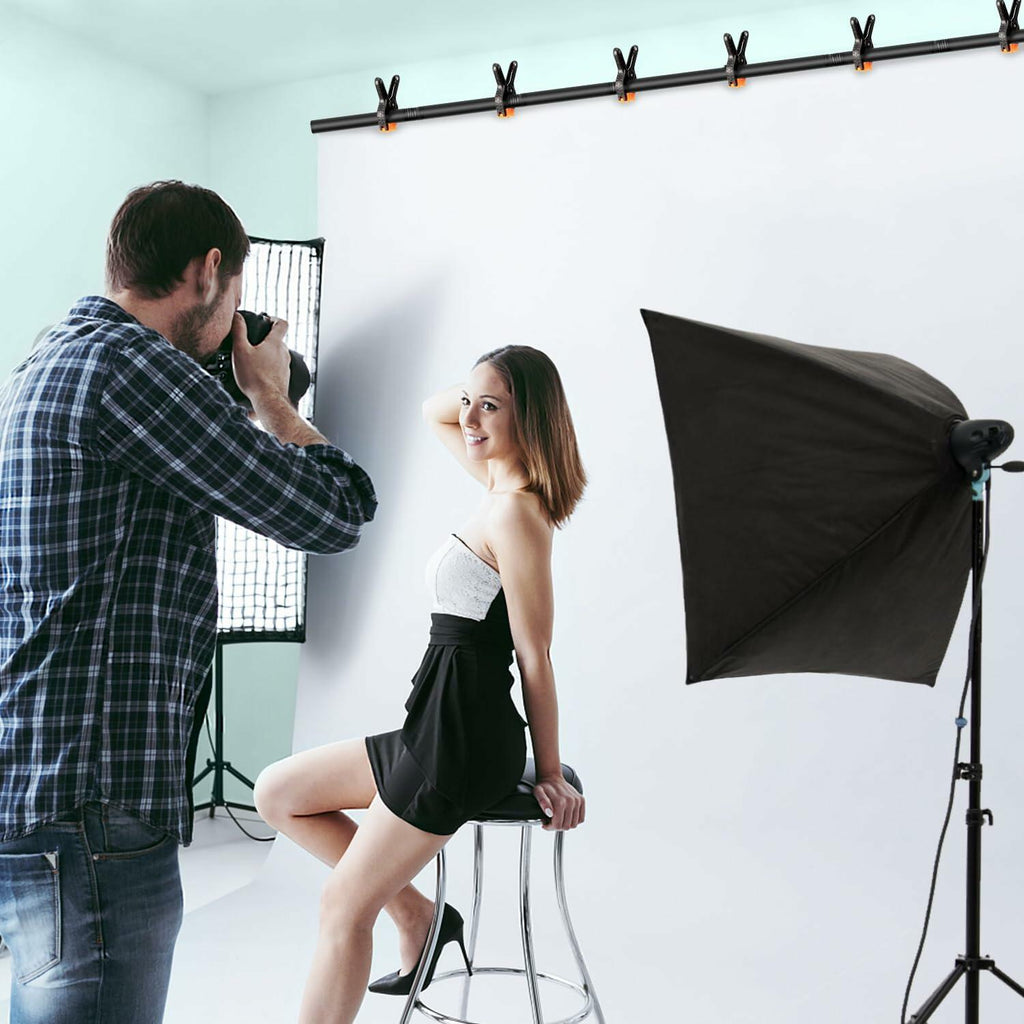 Adjustable Photo Backdrop Stand 8x5.3ft Portable Sturdy Back Drop Stand