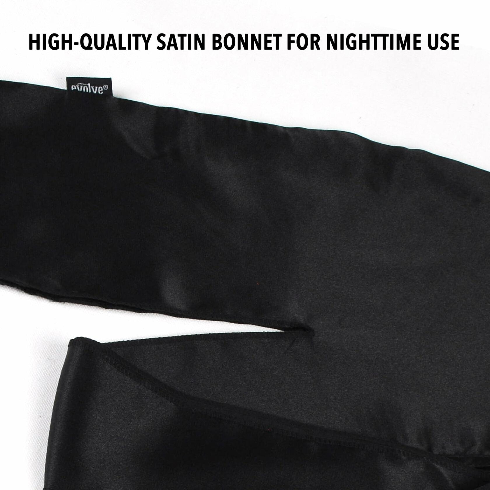 Evolve Satin Wrap Scarf Black 100% Polysatin Womens Scarf Solid