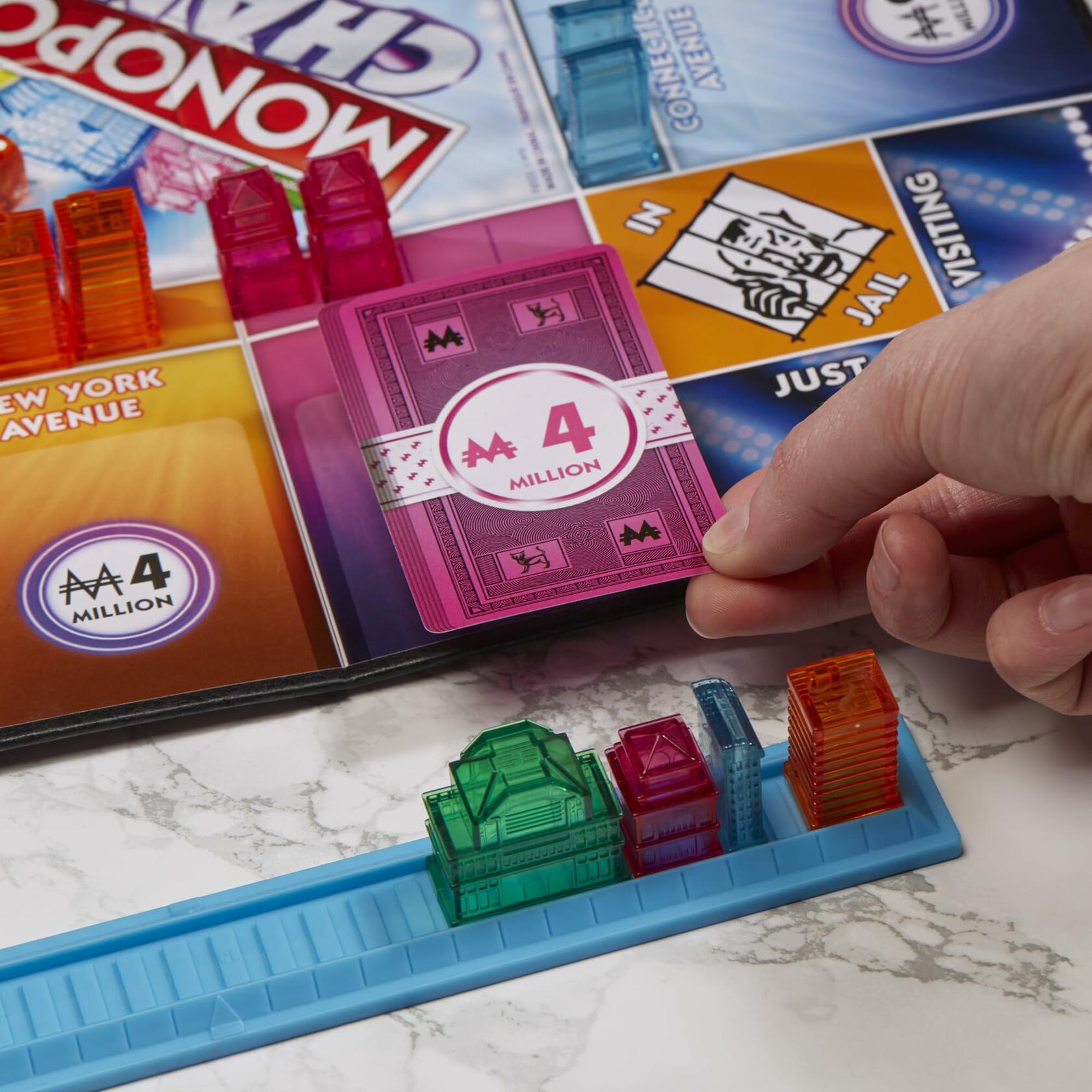 Hasbro Monopoly Chance Board Game Fast-Paced Family Party Ages 8+ 2-4 Players