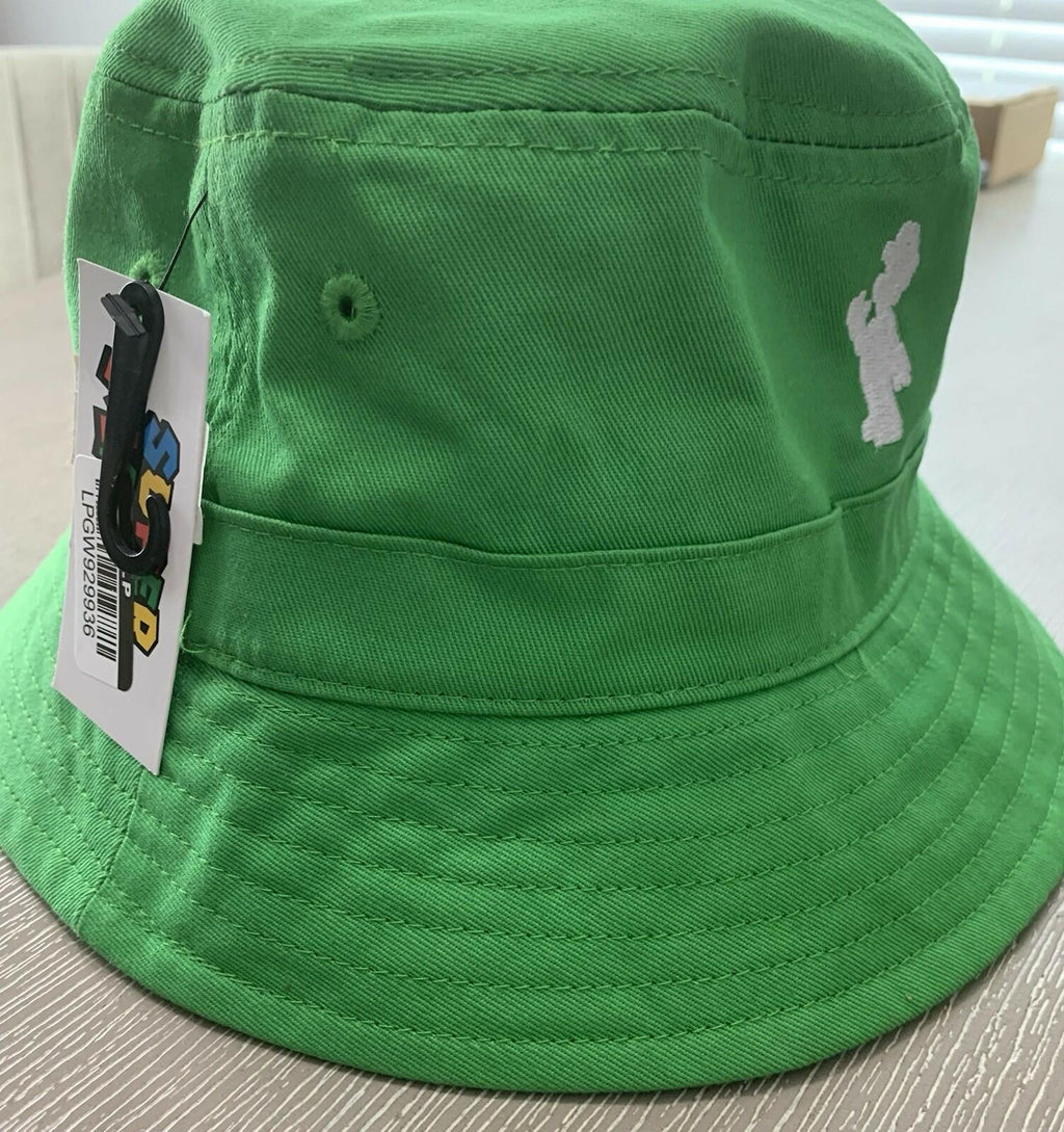 Mario Culturefly Super Mario Luigi Green Bucket Hat One Size