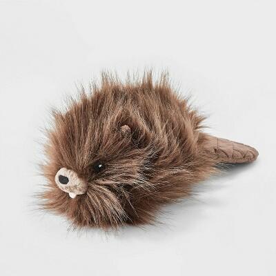 Boots & Barkley Long Pile Beaver Plush Toy Brown
